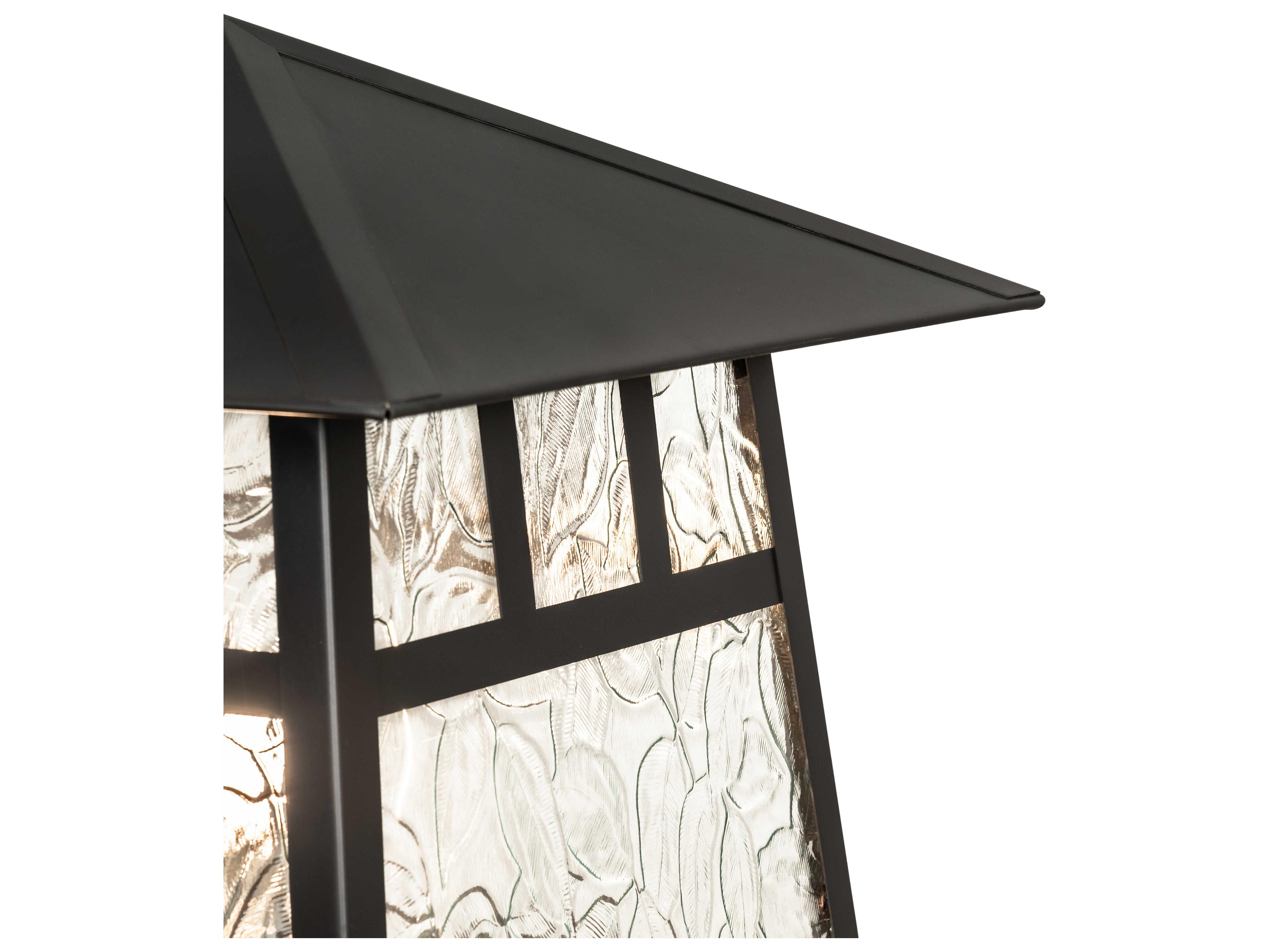 Meyda Stillwater Double Bar Mission 1 - Light Glass Outdoor Post Light