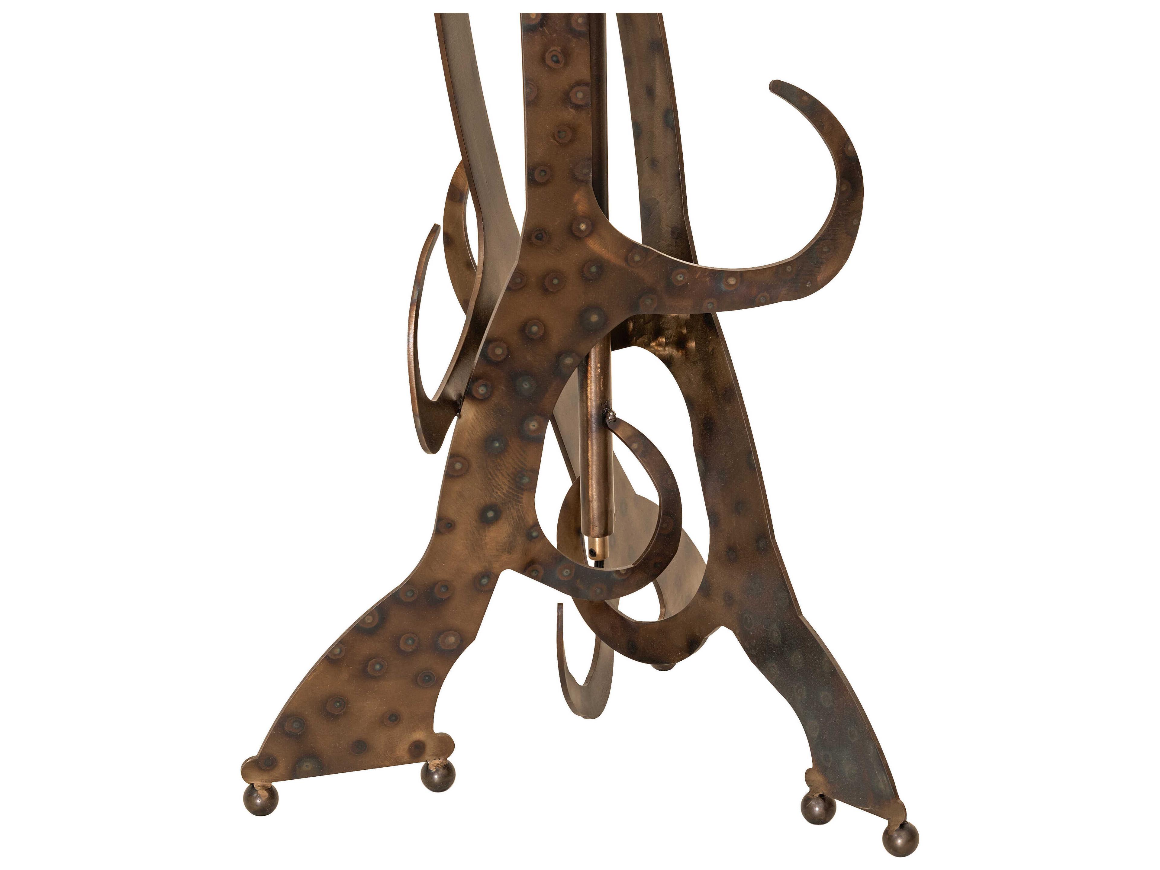 Meyda Antler 1-Light Dark Burnished Antique Copper Floor Base