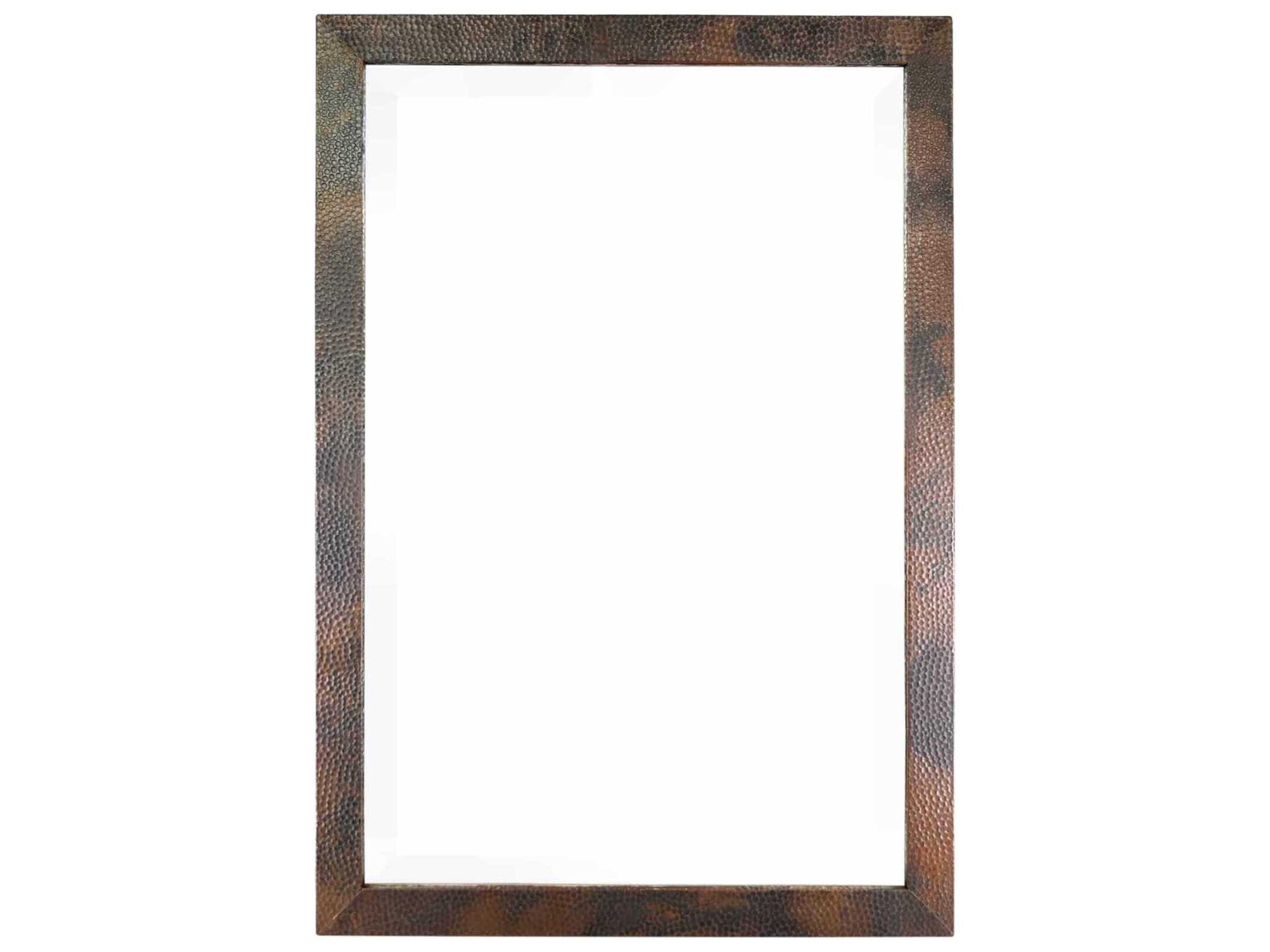 Milano Antique Copper Rectangular Wall Mirror