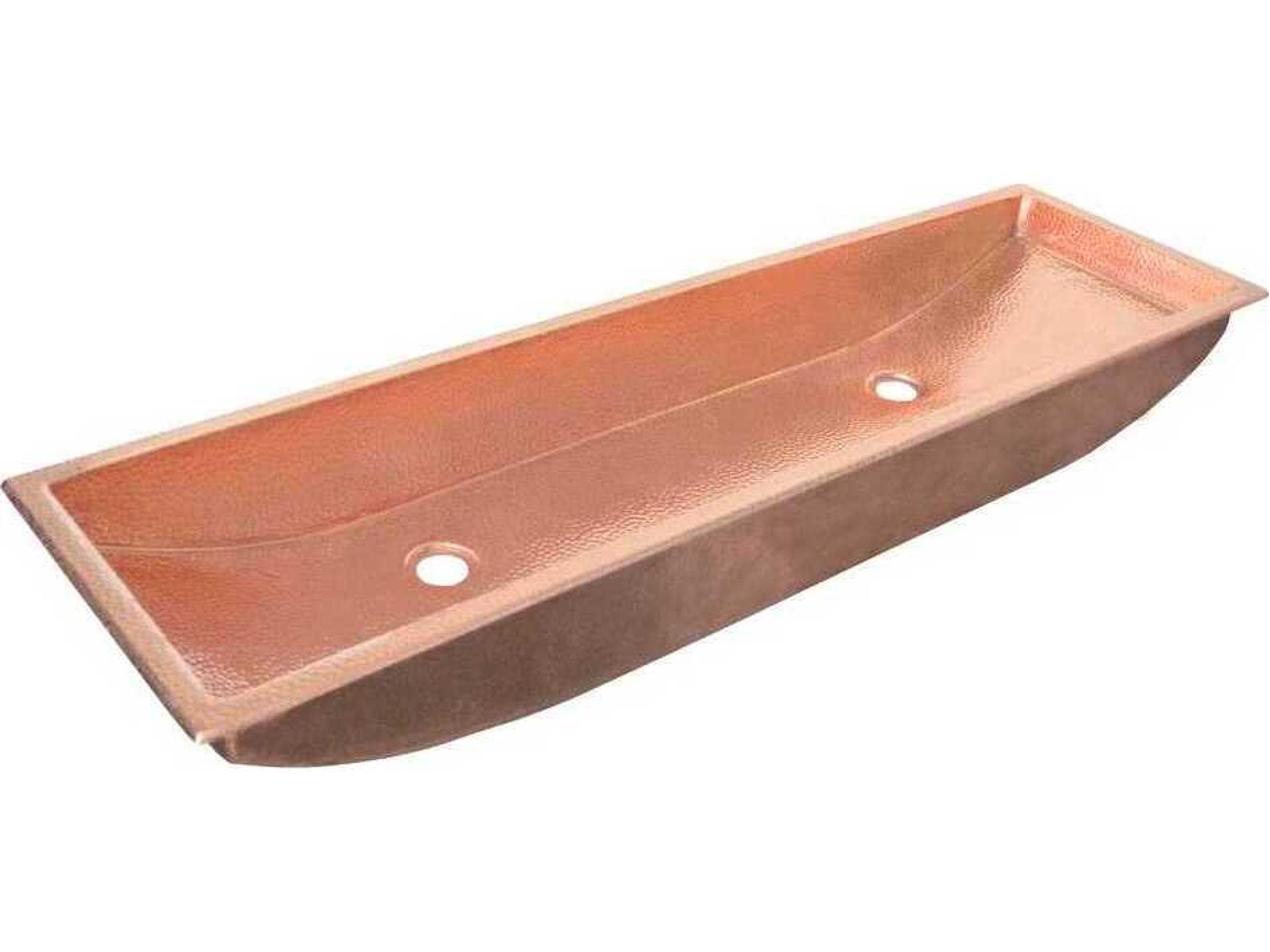 Trough Polished Copper Bathroom Sink