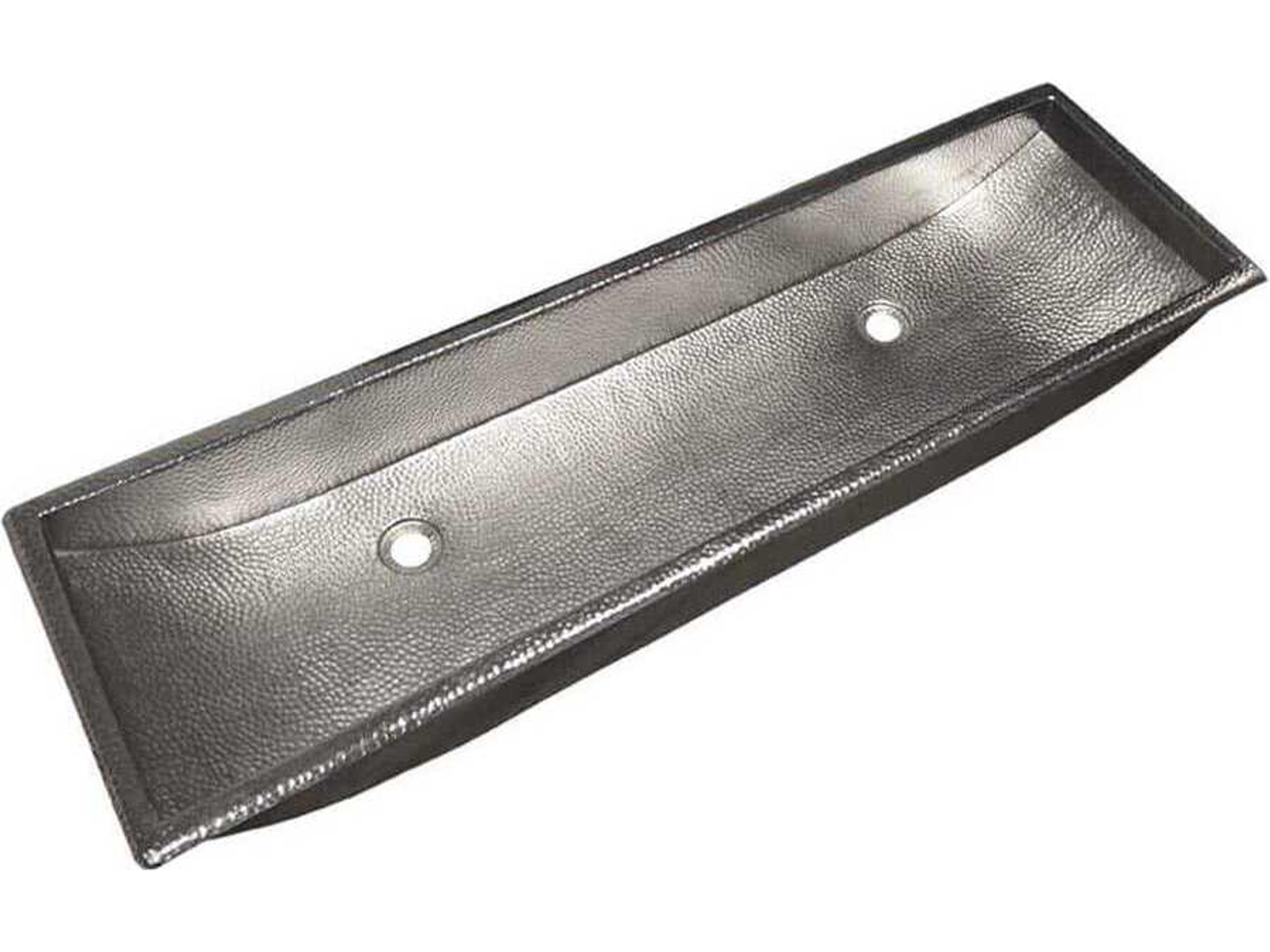 Trough Brushed Nickel Bathroom Sink