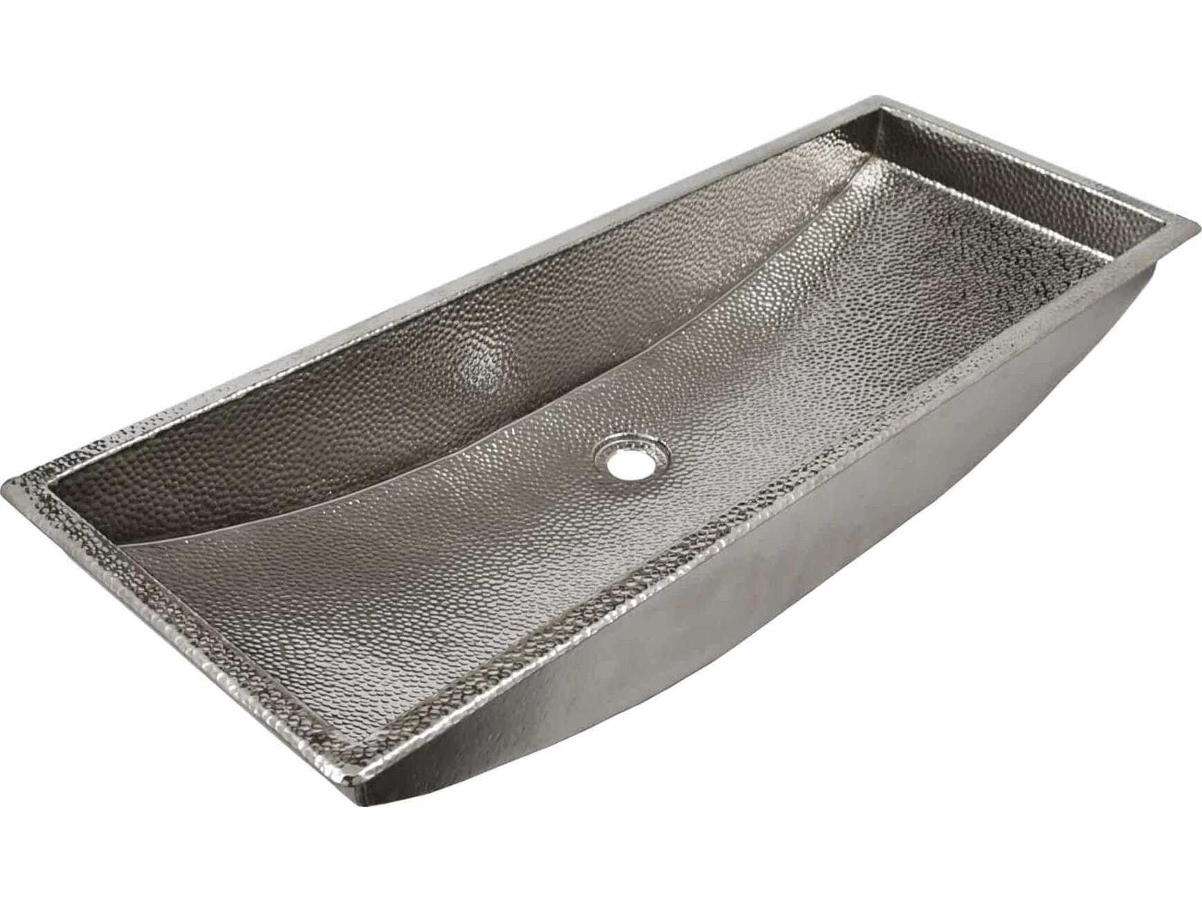 Trough Polished Nickel Bathroom Sink
