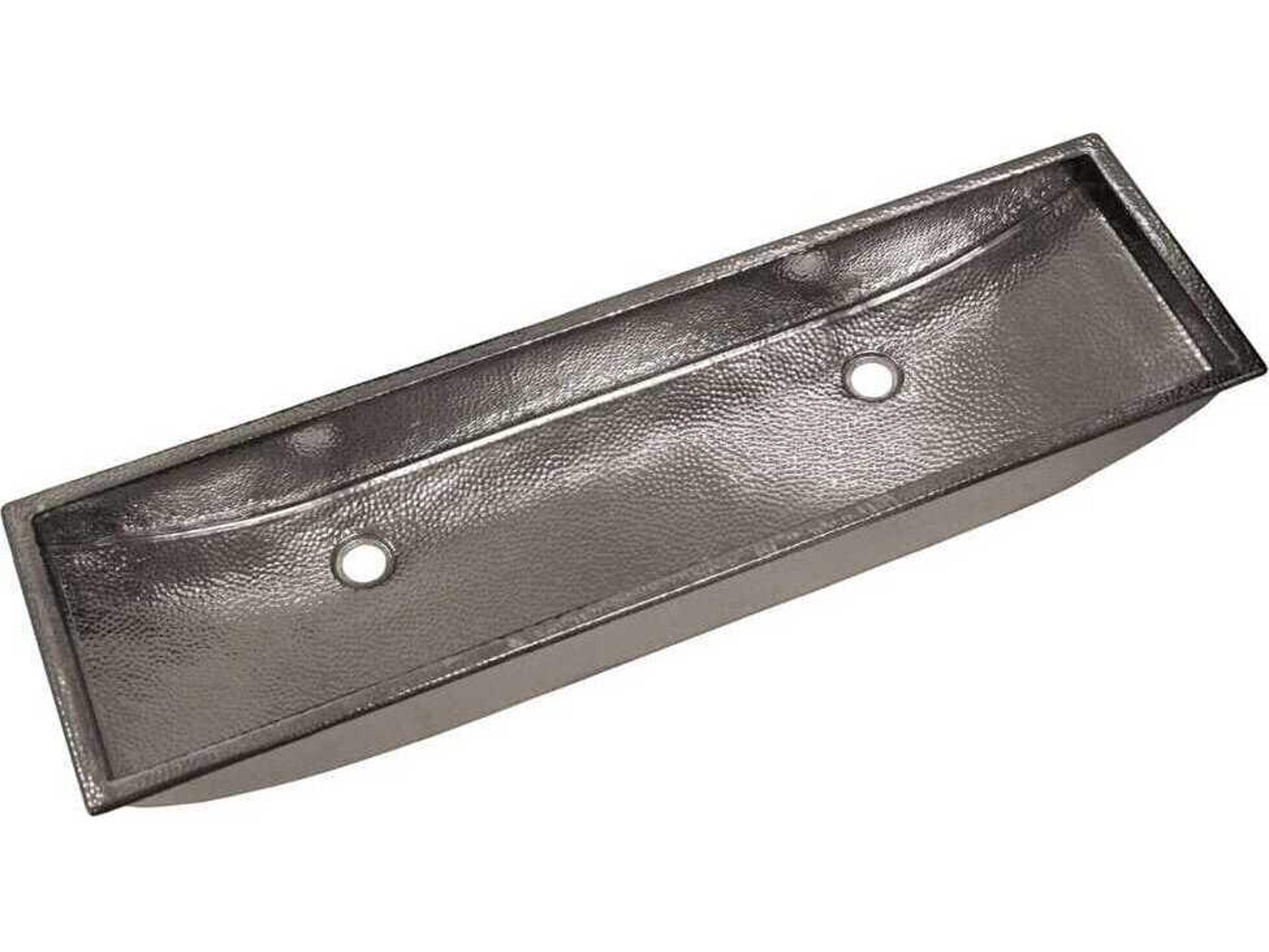 Trough Polished Nickel Bathroom Sink