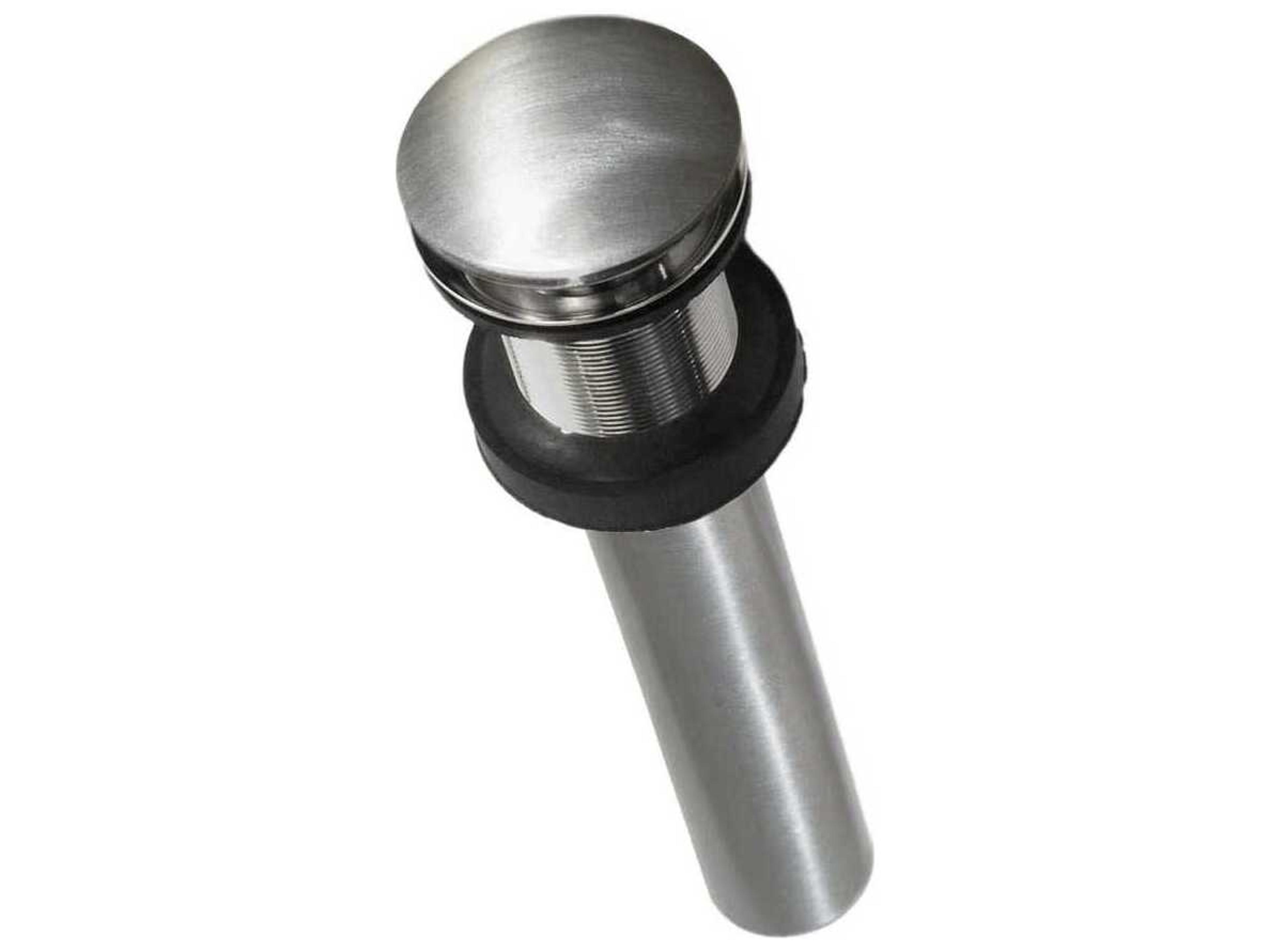 Brushed Nickel 1.5" Push to Seal Dome Drain