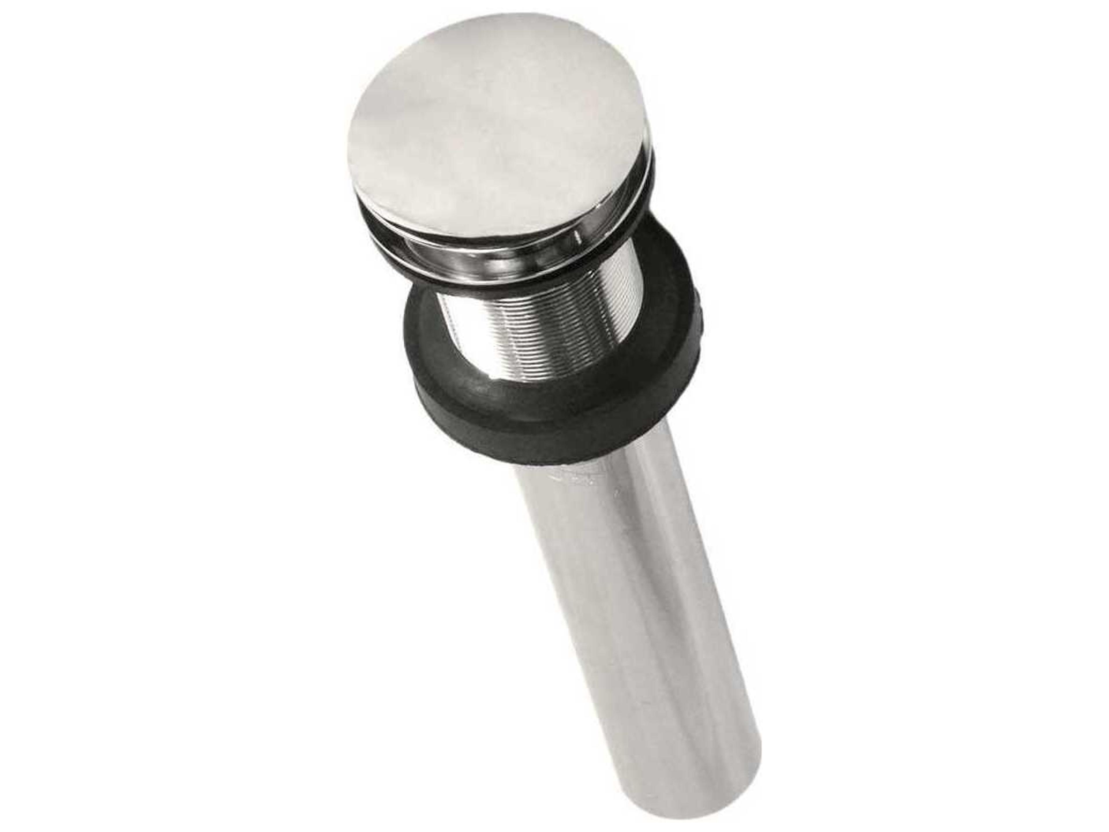 Polished Nickel 1.5" Push to Seal Dome Drain