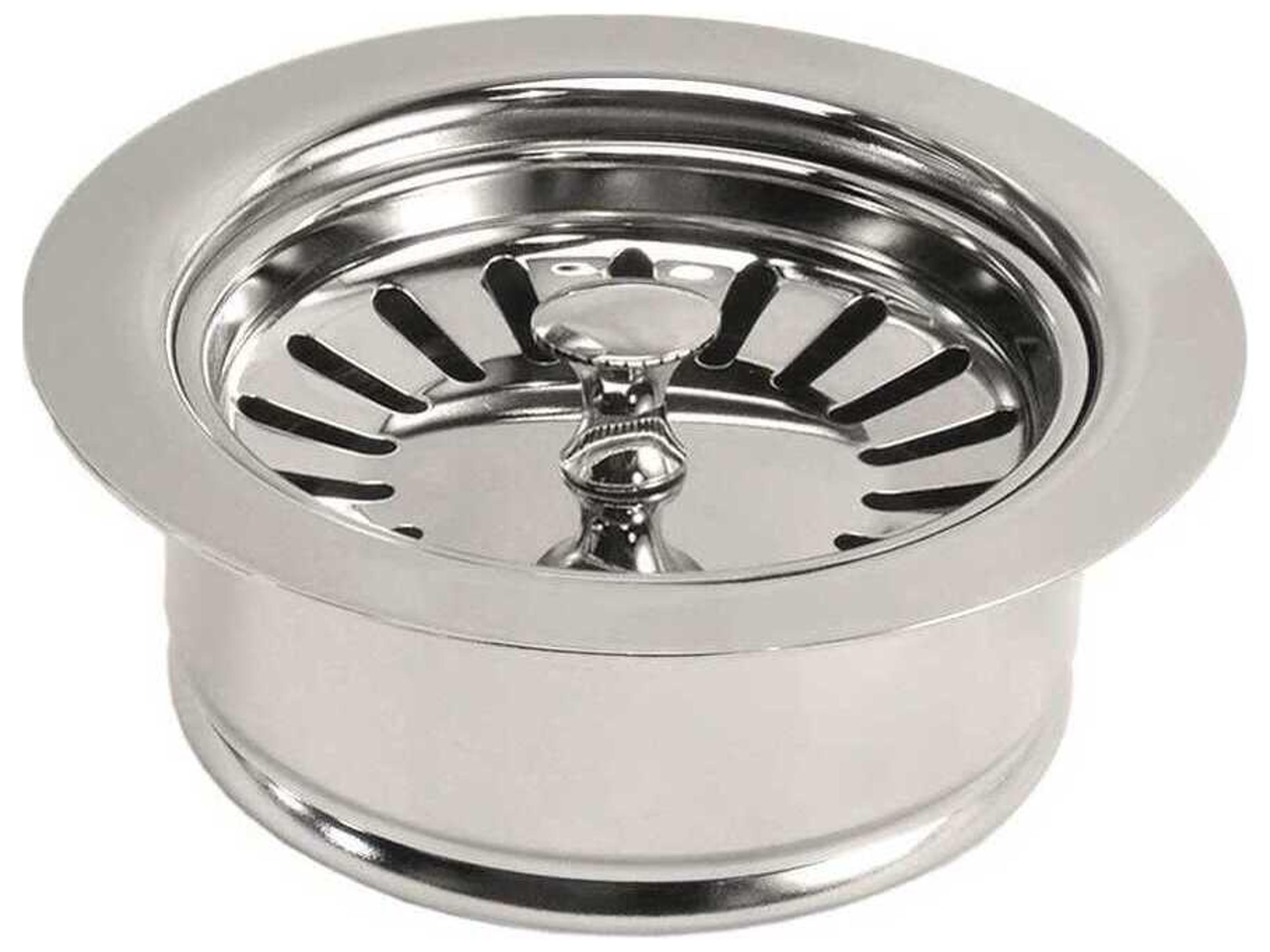 Polished Nickel Disposer Trim with Basket Strainer