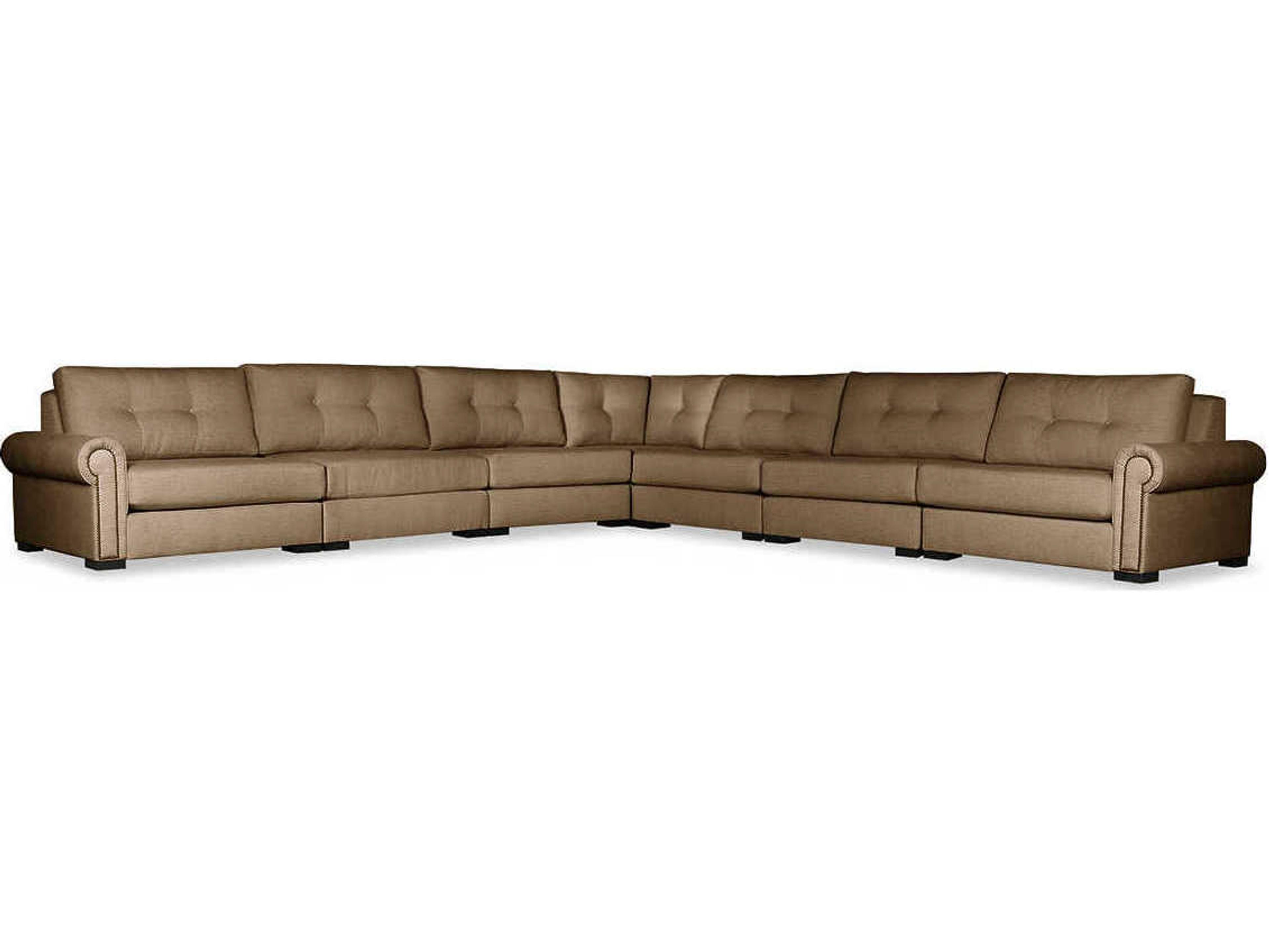Sylviane Buttoned 7 - Pieces Upholstered Sectional Sofa