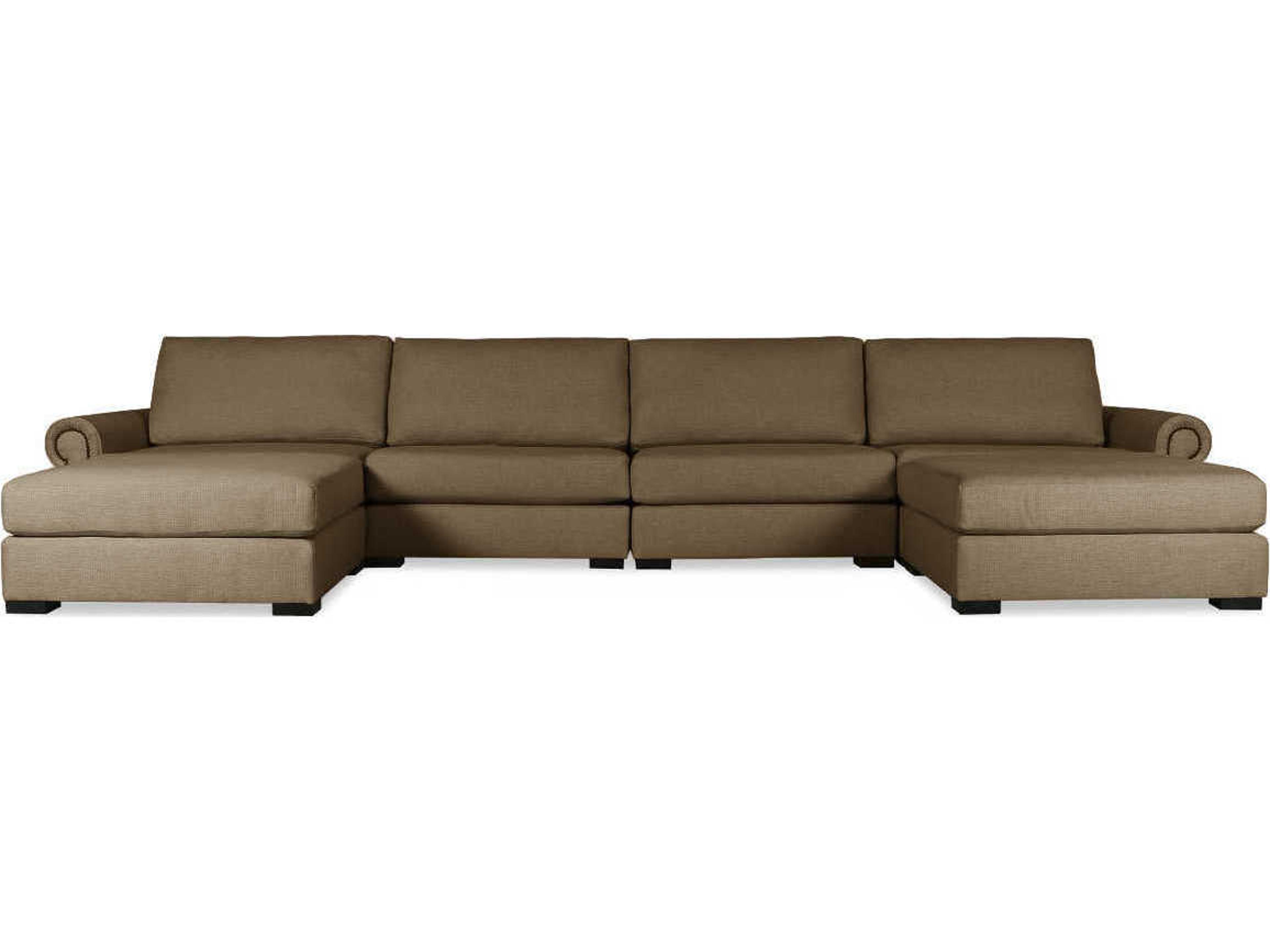 Sylviane 6 - Pieces Upholstered Sectional Sofa with Double Ottoman
