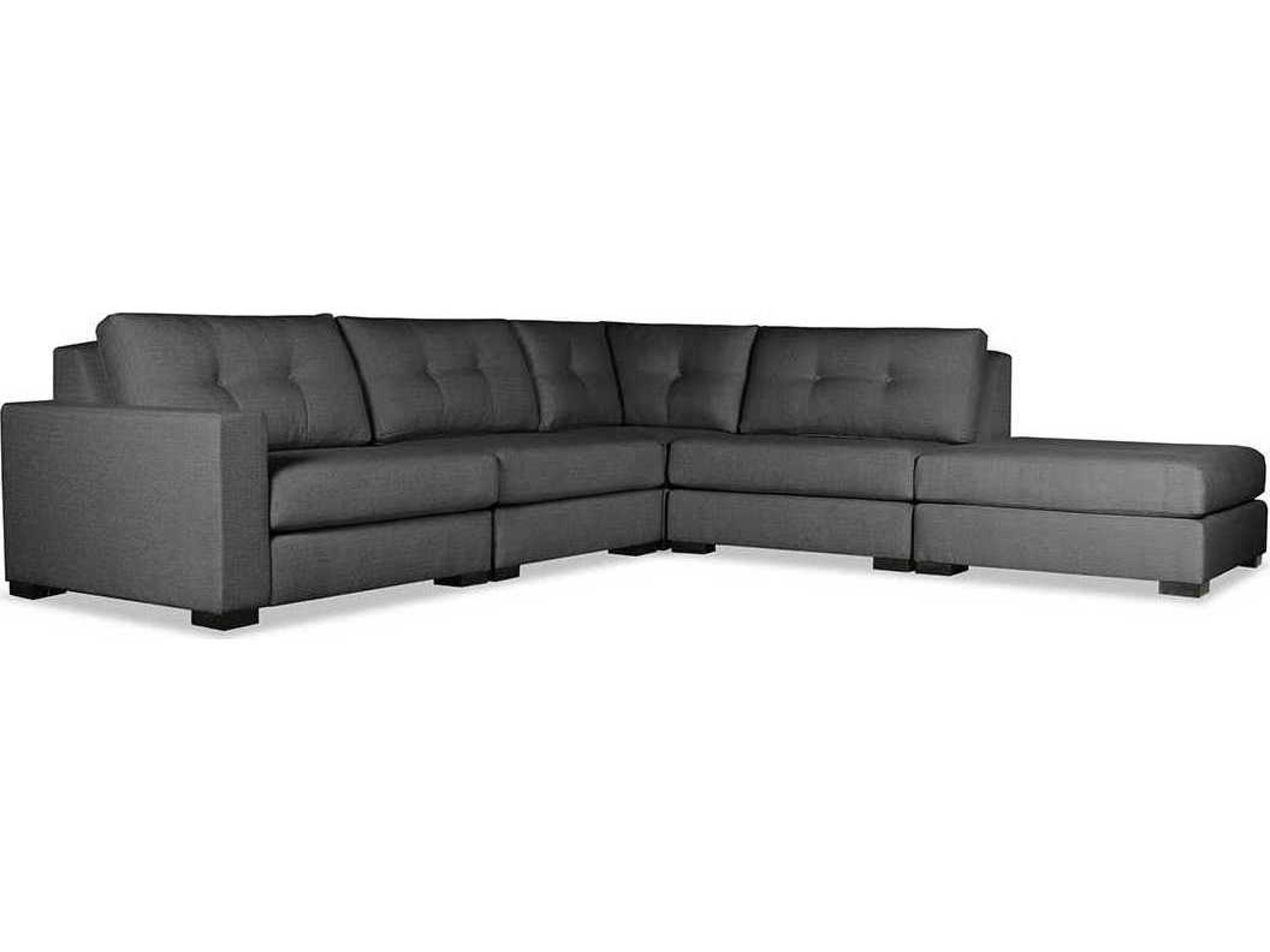 Nativa Interiors Veranda Buttoned 5 - Pieces LAF Upholstered Sectional Sofa with Ottoman