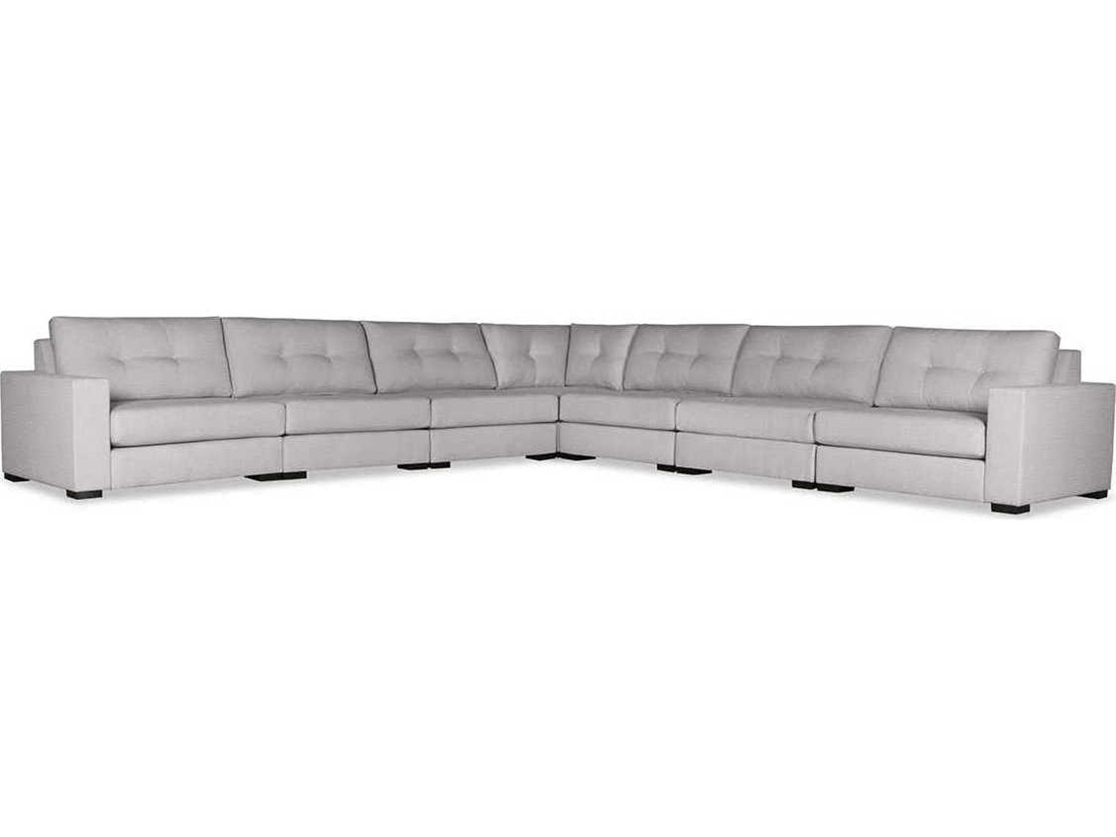Veranda Buttoned 7 - Pieces Upholstered Sectional Sofa