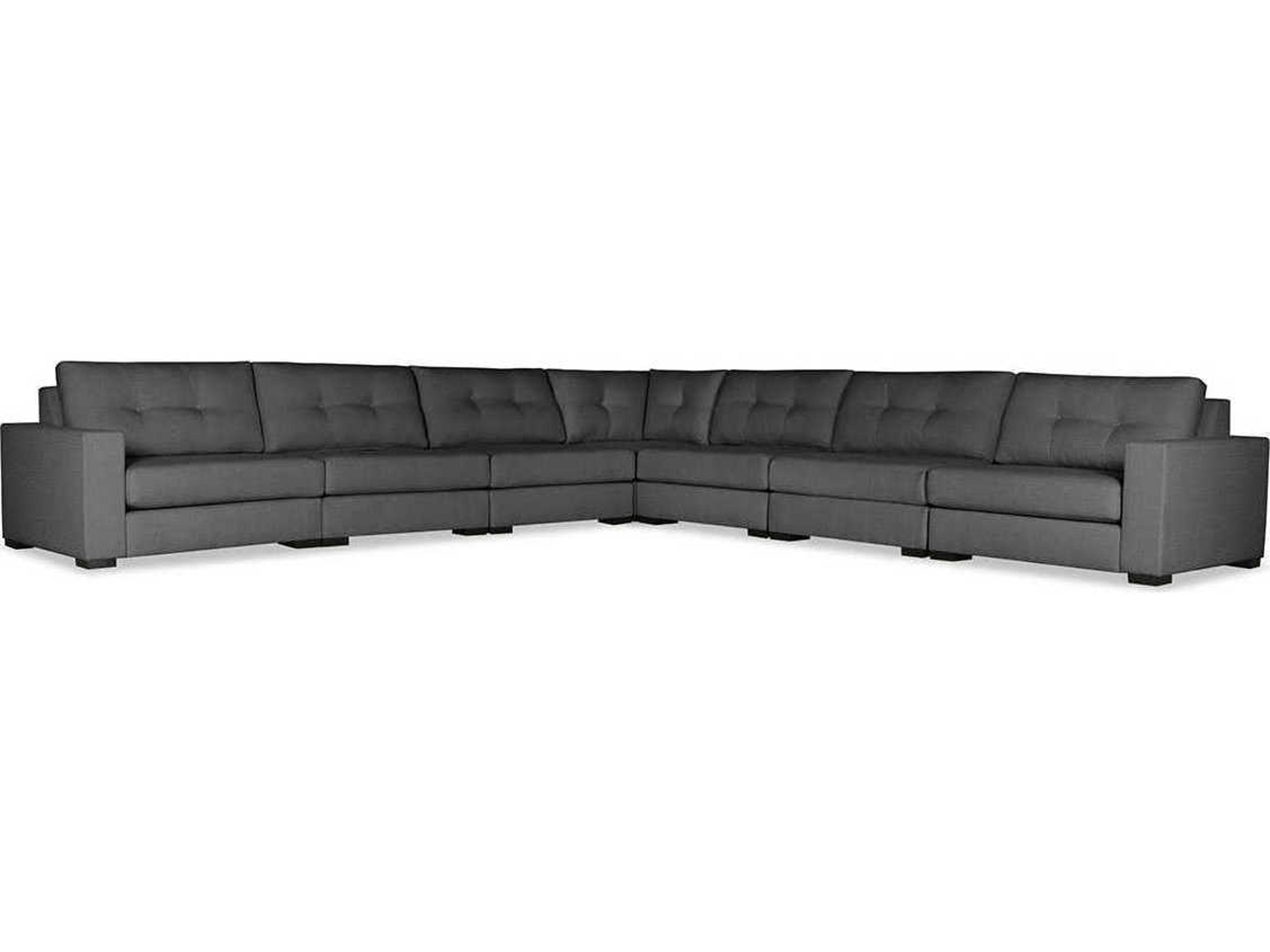 Nativa Interiors Veranda Buttoned 7 - Pieces Upholstered Sectional Sofa