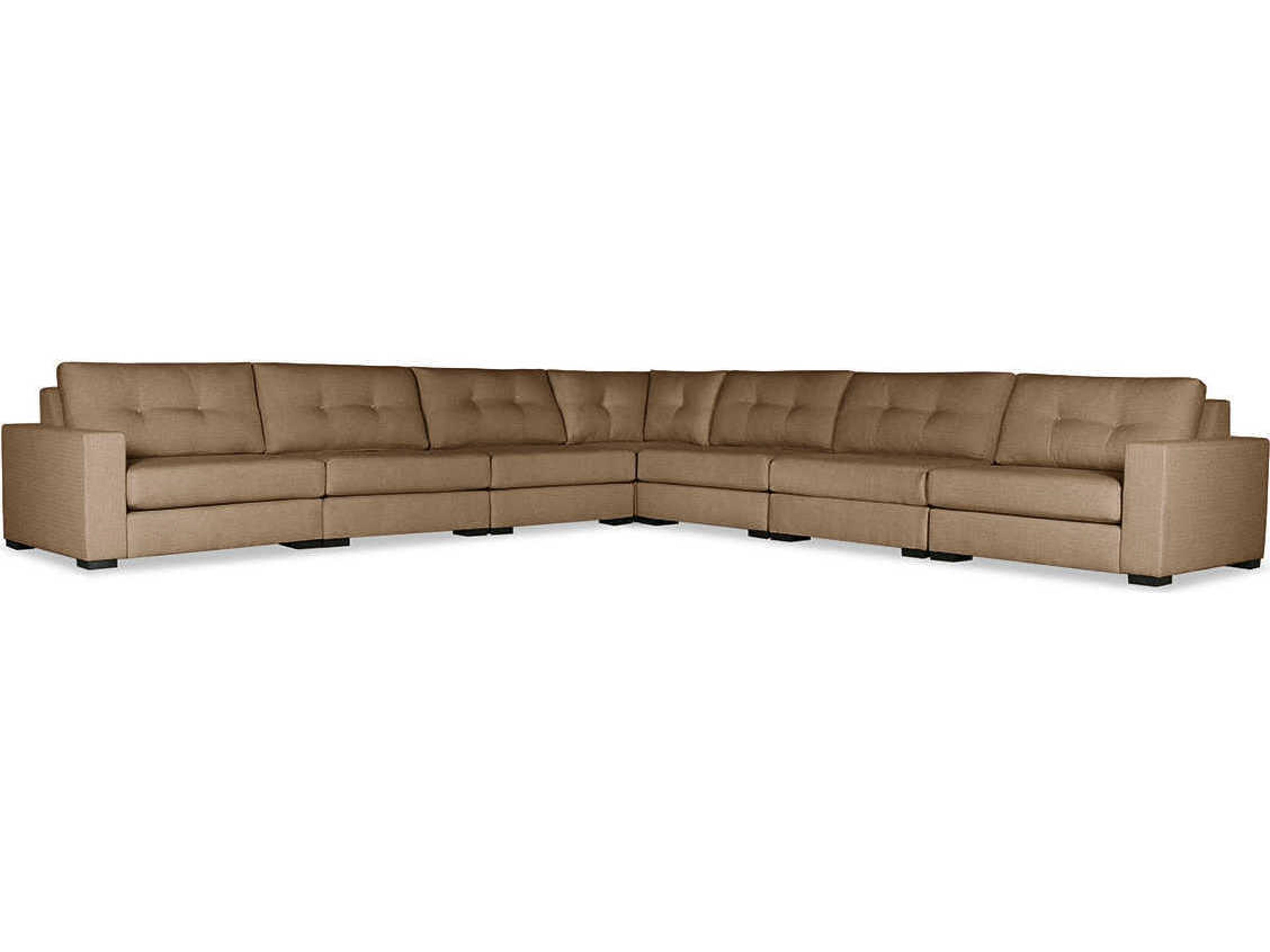 Nativa Interiors Veranda Buttoned 7 - Pieces Upholstered Sectional Sofa