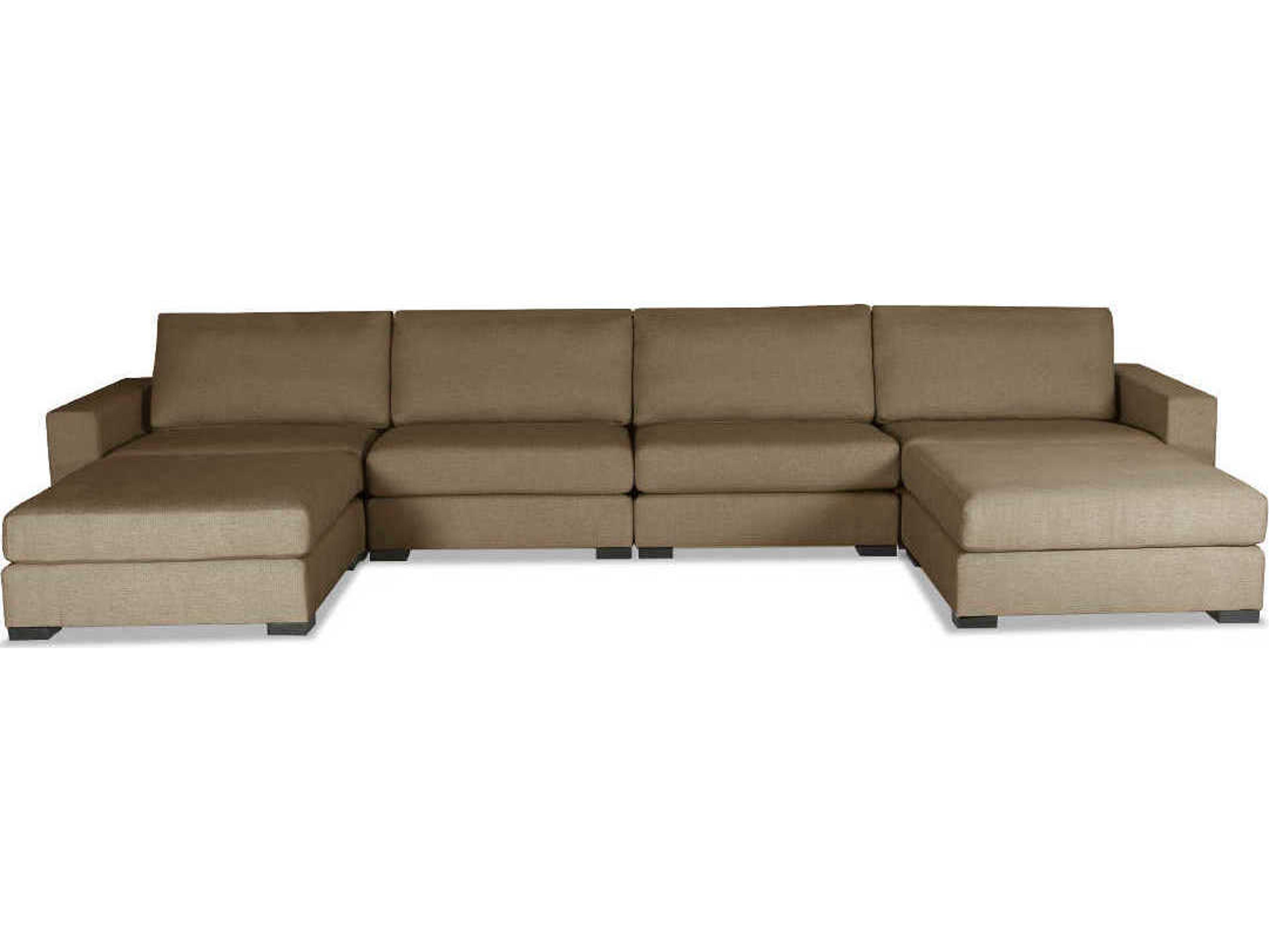 Nativa Interiors Veranda 6 - Pieces Upholstered Sectional Sofa with Double Ottoman