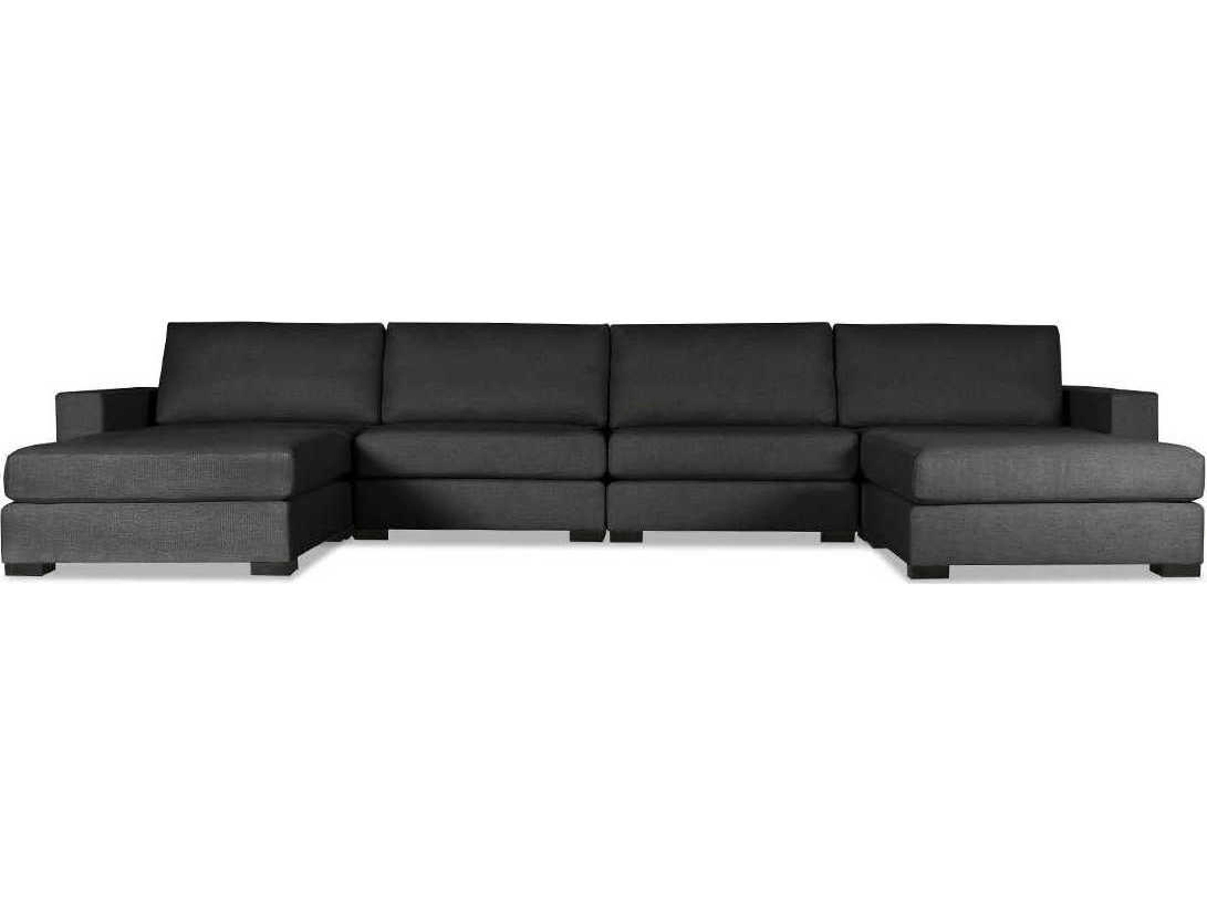 Nativa Interiors Veranda 6 - Pieces Upholstered Sectional Sofa with Double Ottoman