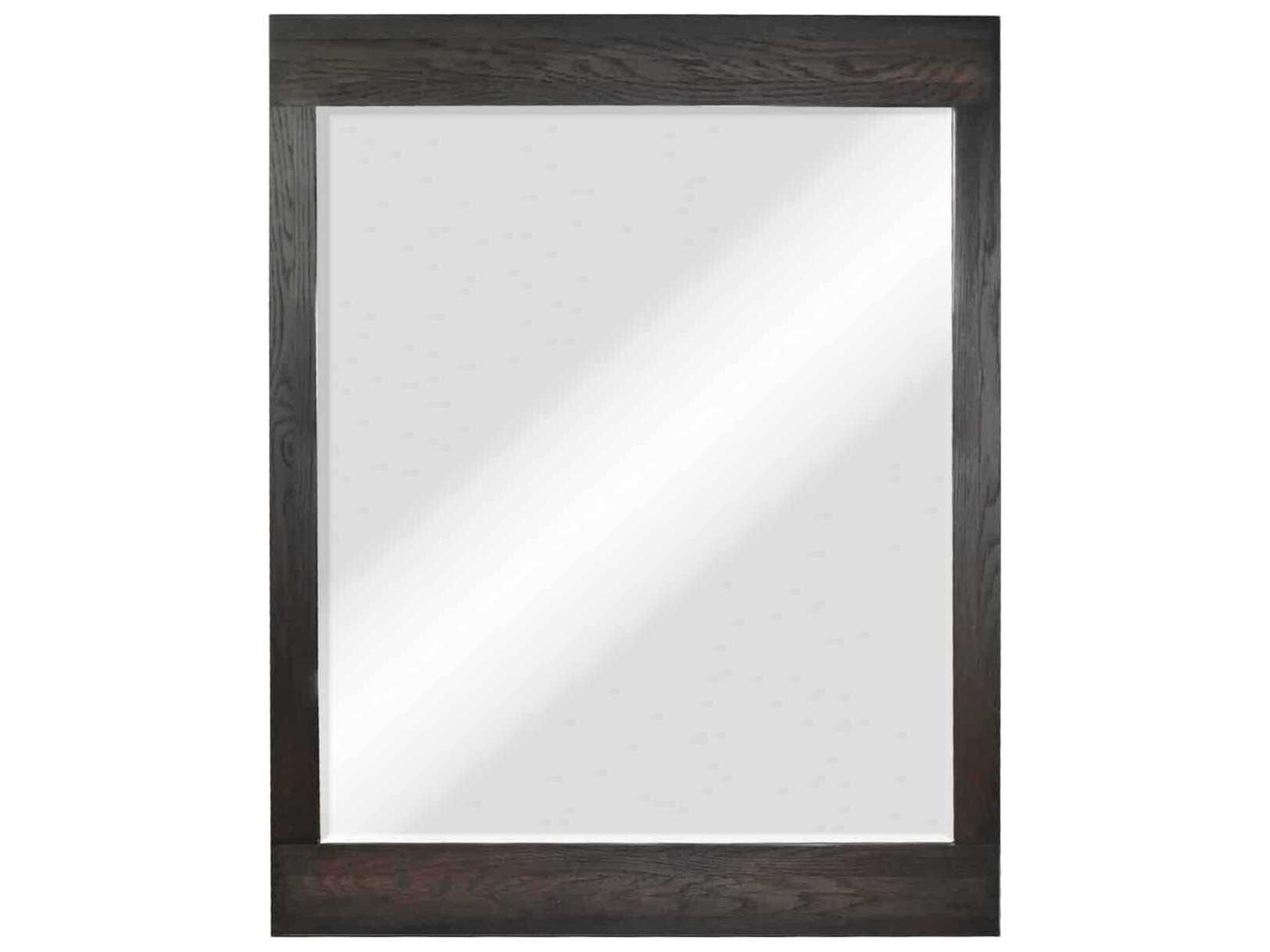 Winemaker Charred Oak Rectangular Wall Mirror