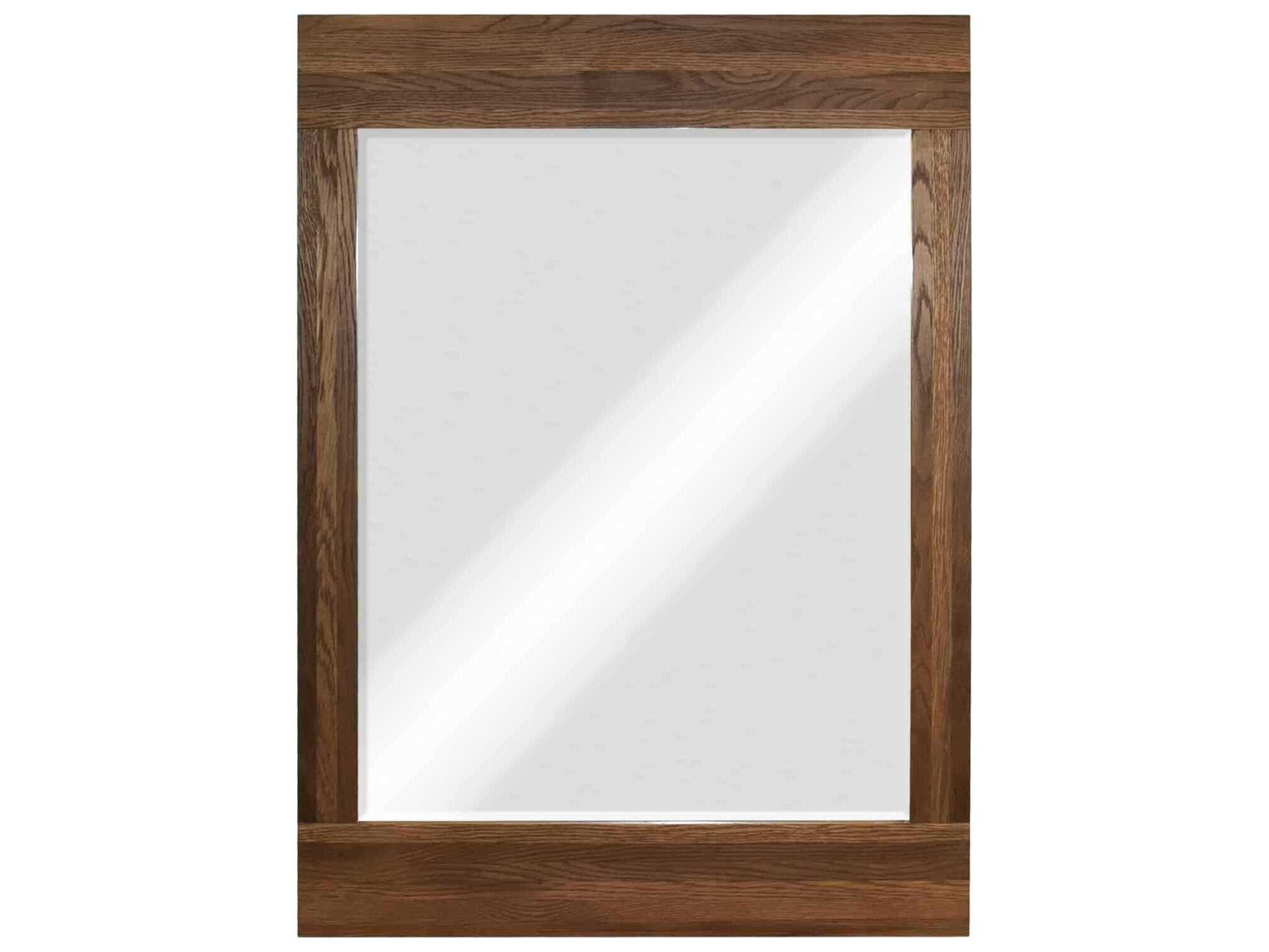 Winemaker Cask Oak Rectangular Wall Mirror