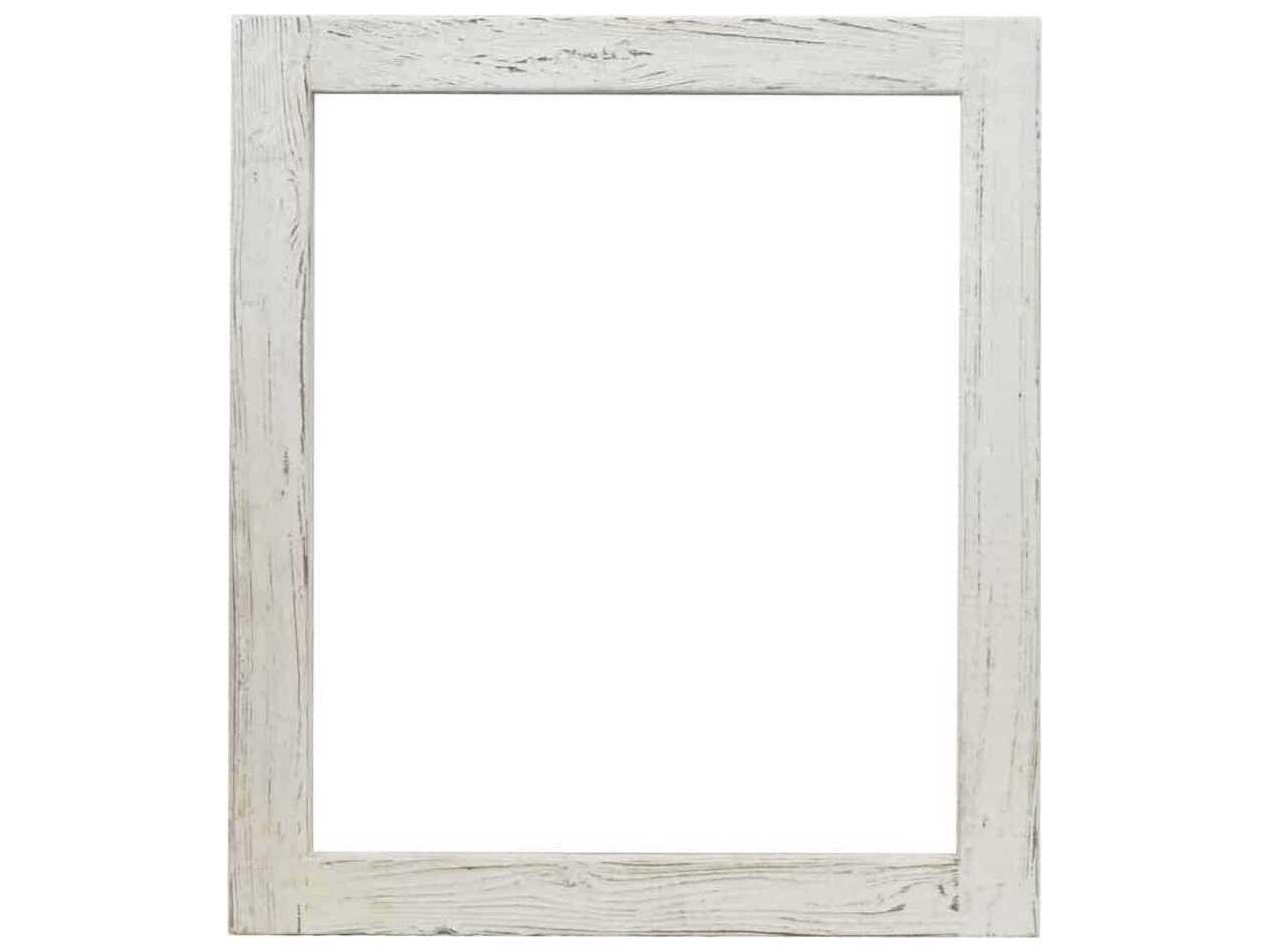 Americana Whitewash Rectangular Wall Mirror