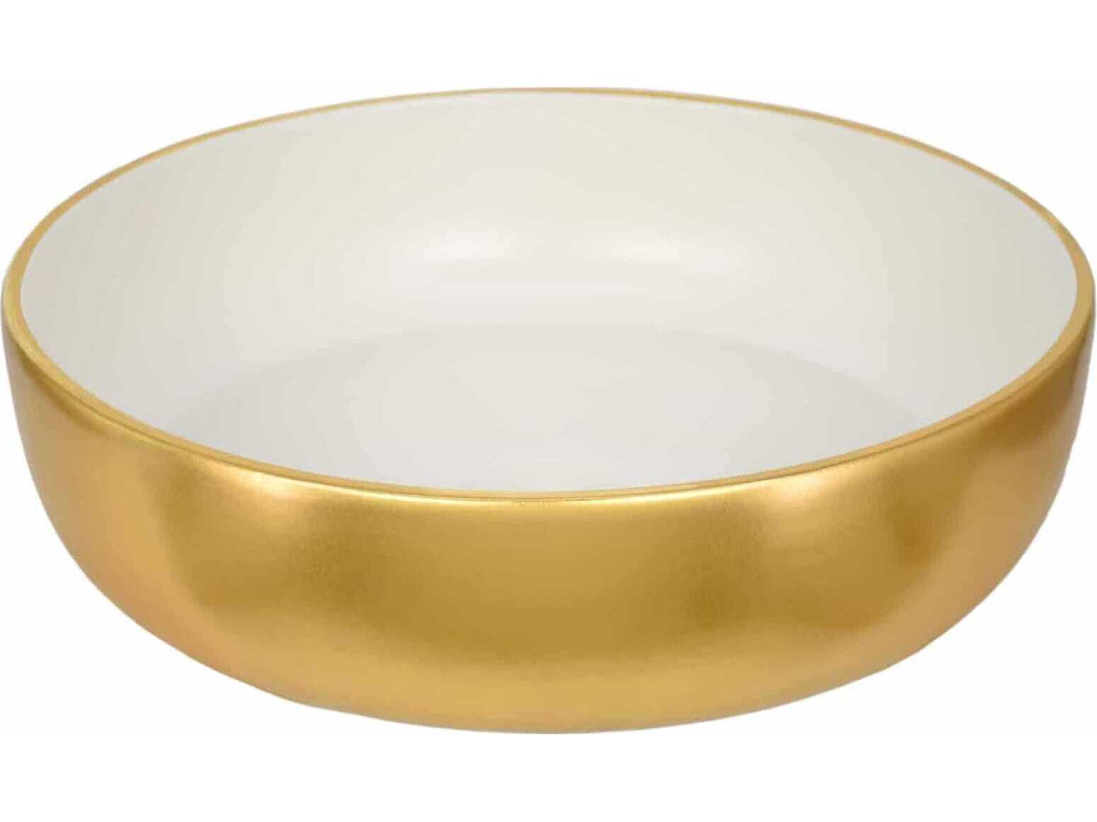 Bliss Matte Gold White Bathroom Sink