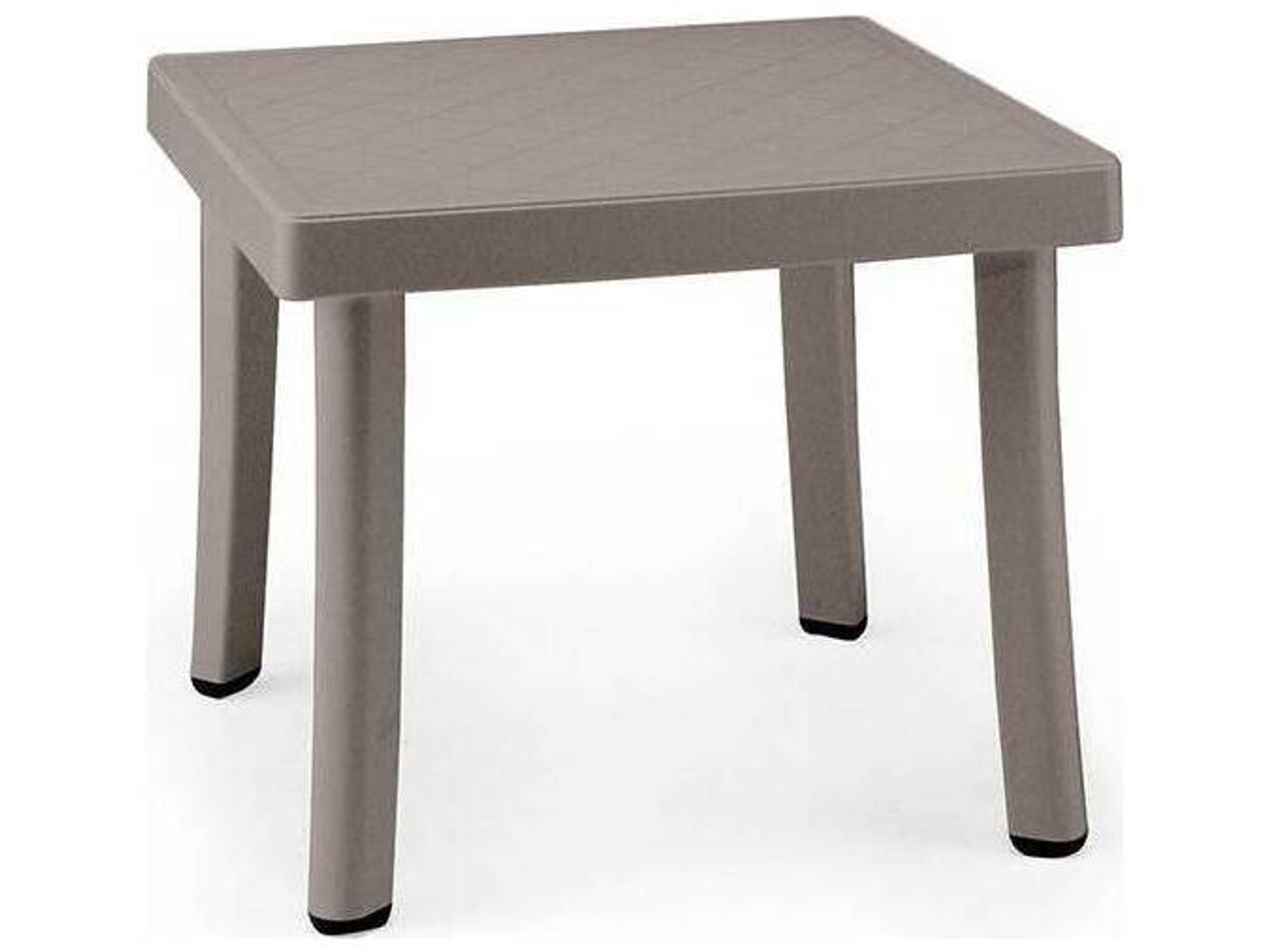 Rodi Resin Tortora Square Outdoor Side Table