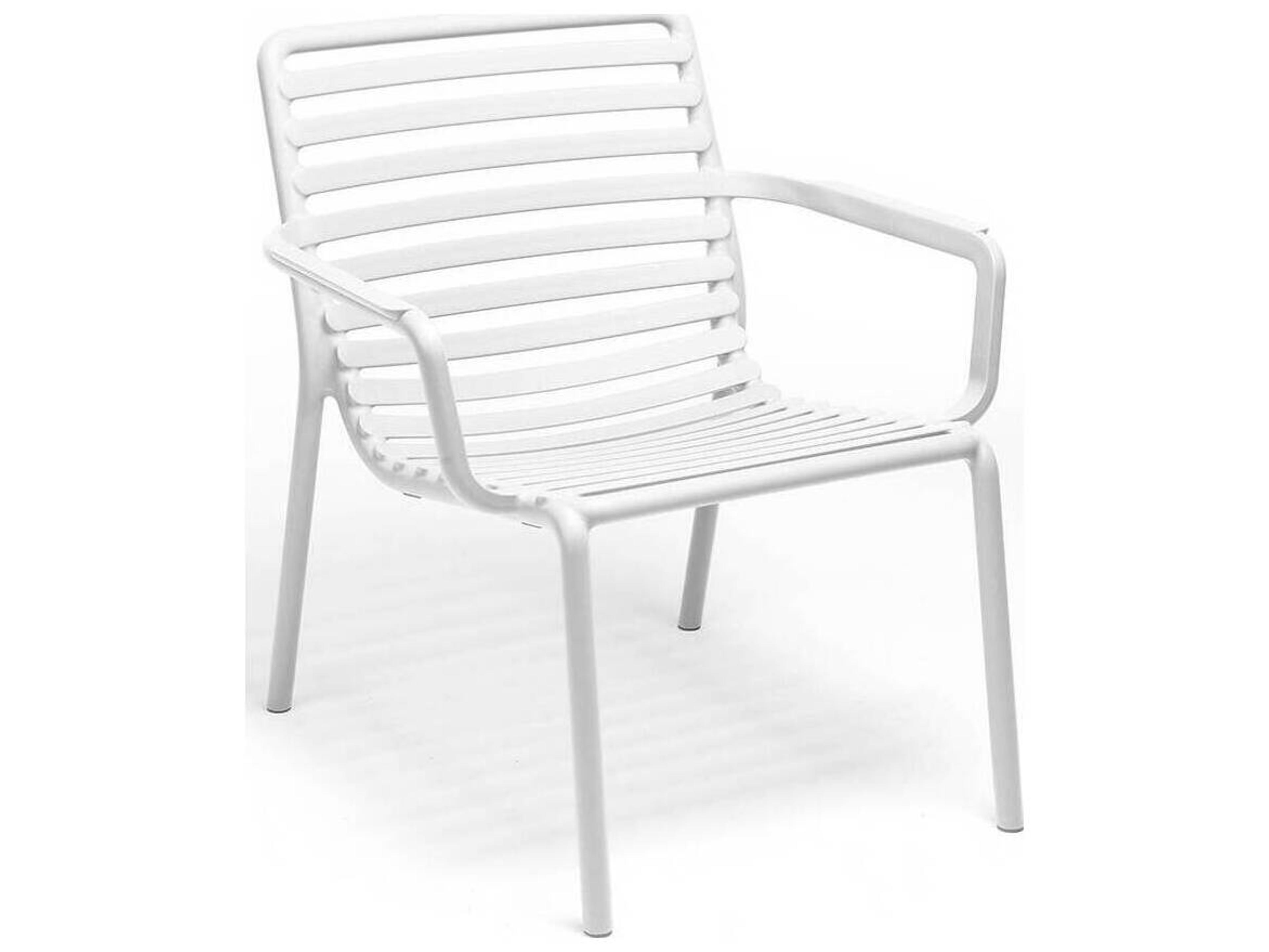 Doga Resin Bianco Stackable Relax Outdoor Patio Lounge Chair