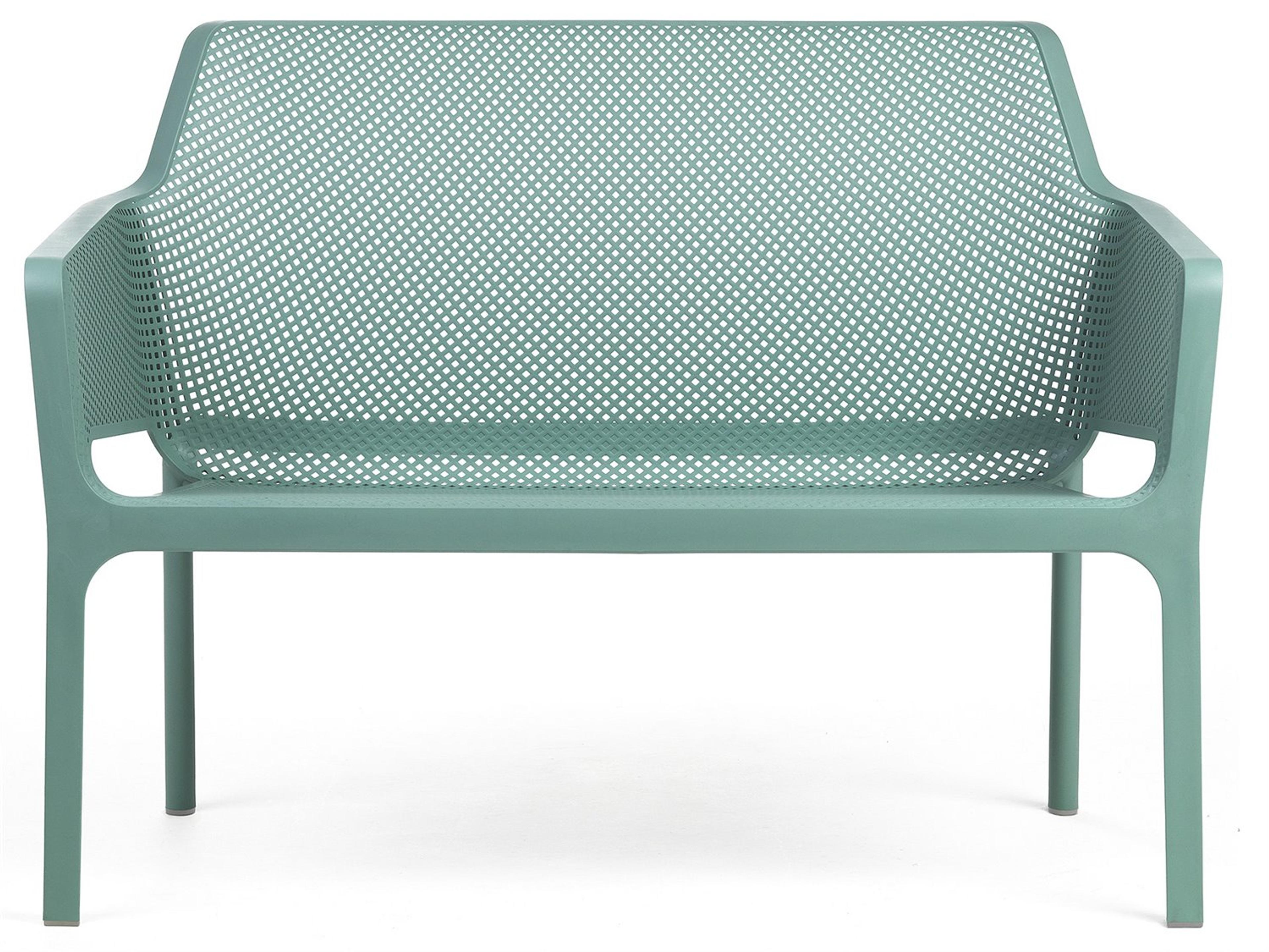 NET Resin Salice Stackable Outdoor Patio Bench