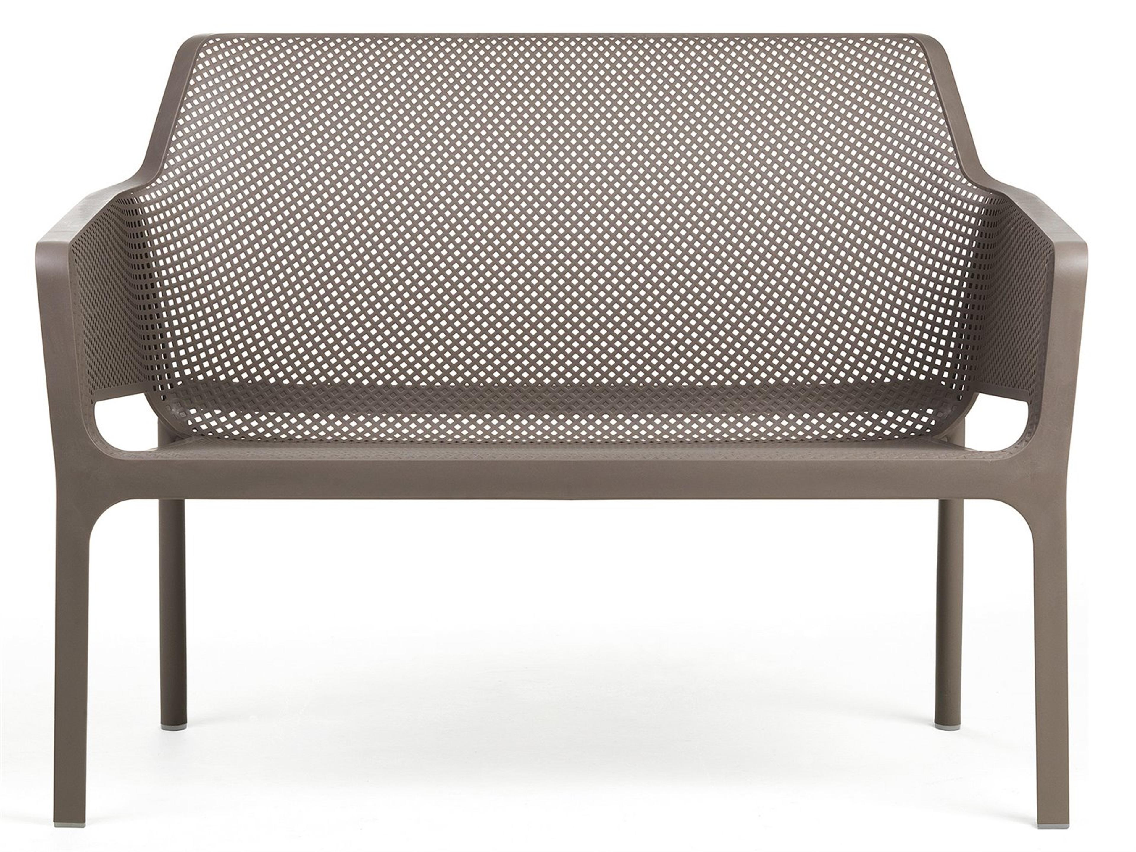 NET Resin Tortora Stackable Patio Bench
