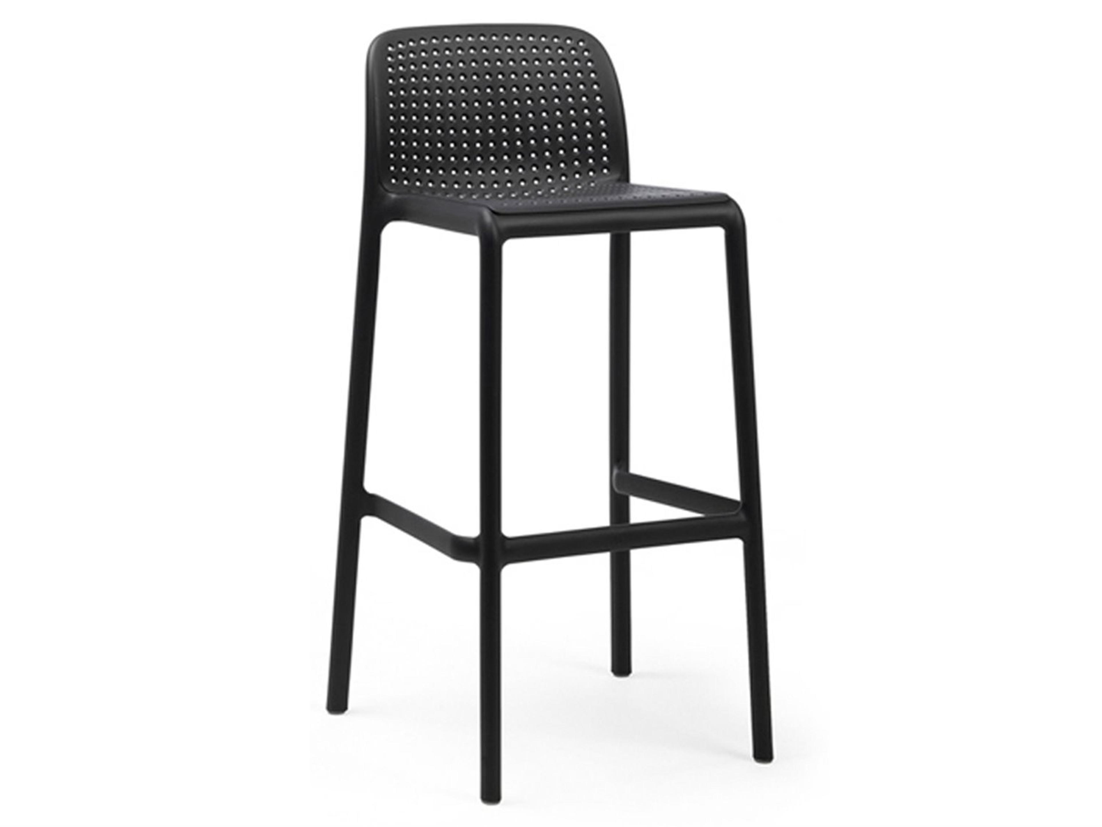 Lido Resin Antracite Stackable Outdoor Patio Bar Stool