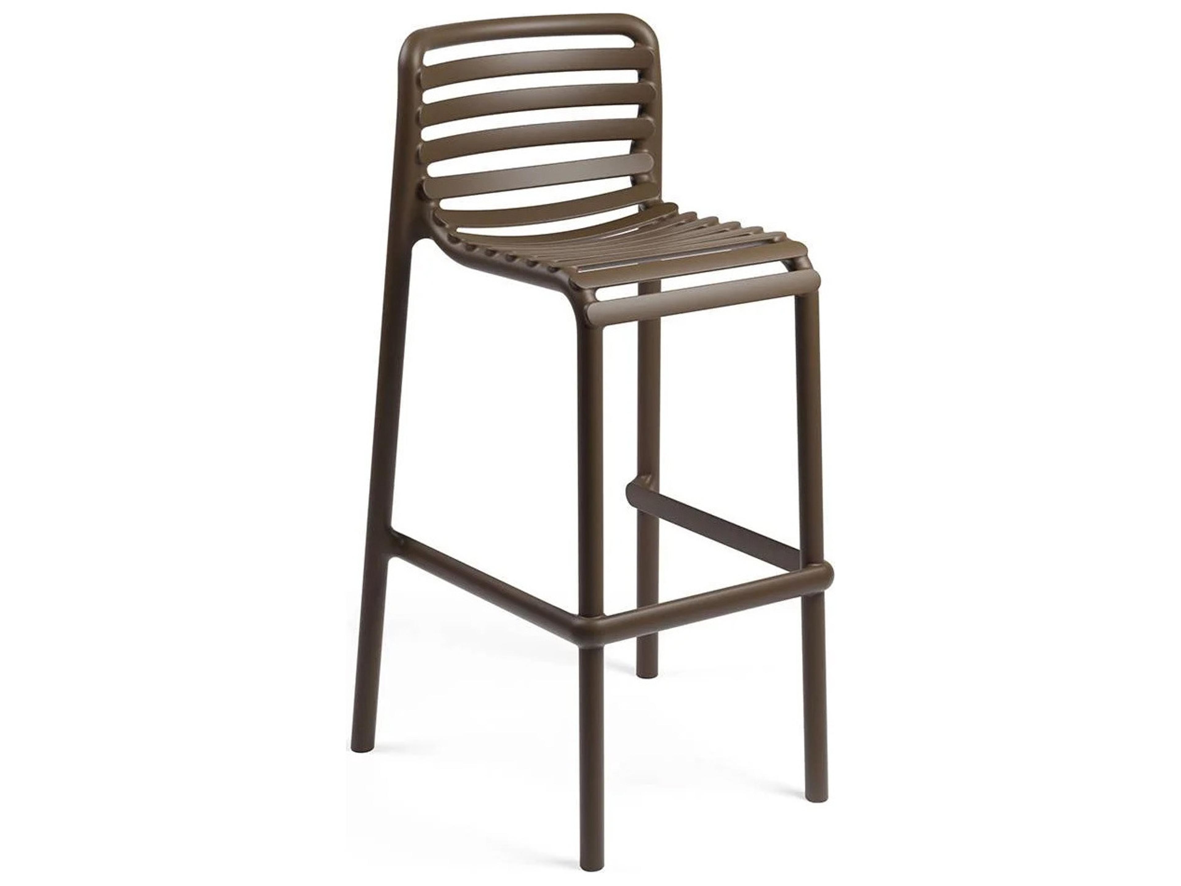 Doga Resin Tabacco Stackable Outdoor Bar Stool