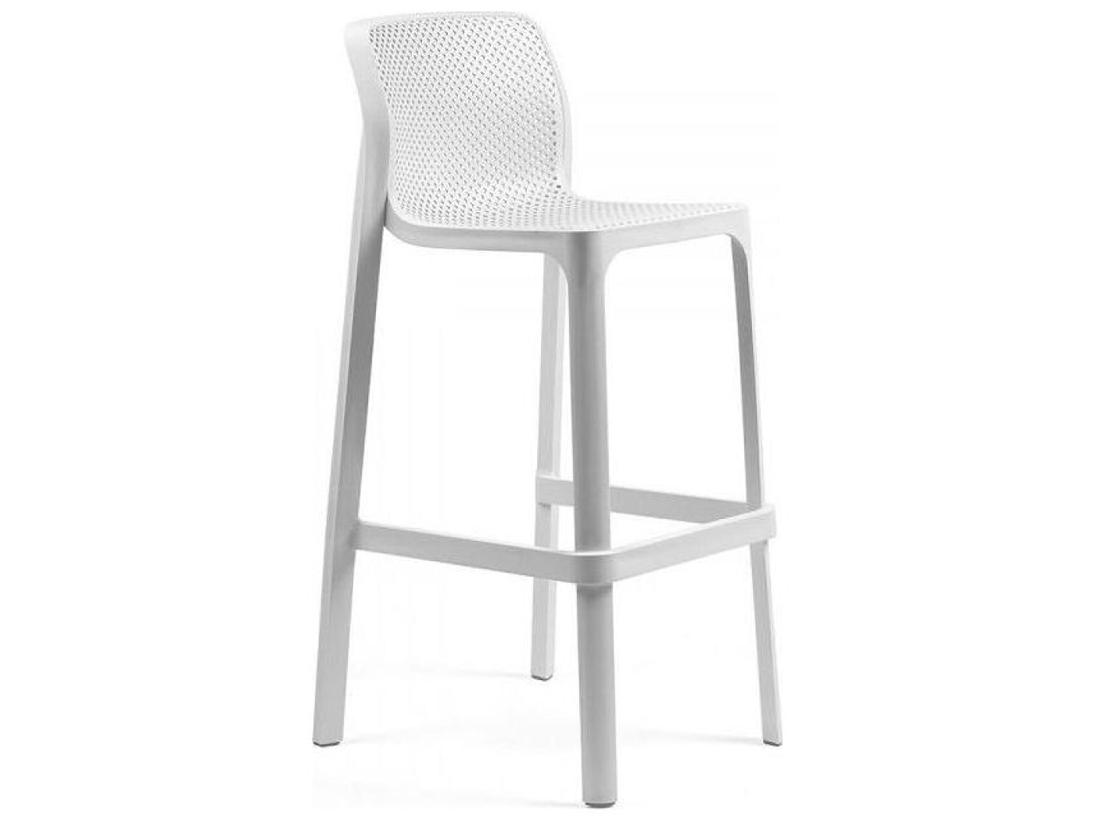 NET Resin Bianco Outdoor Bar Stool