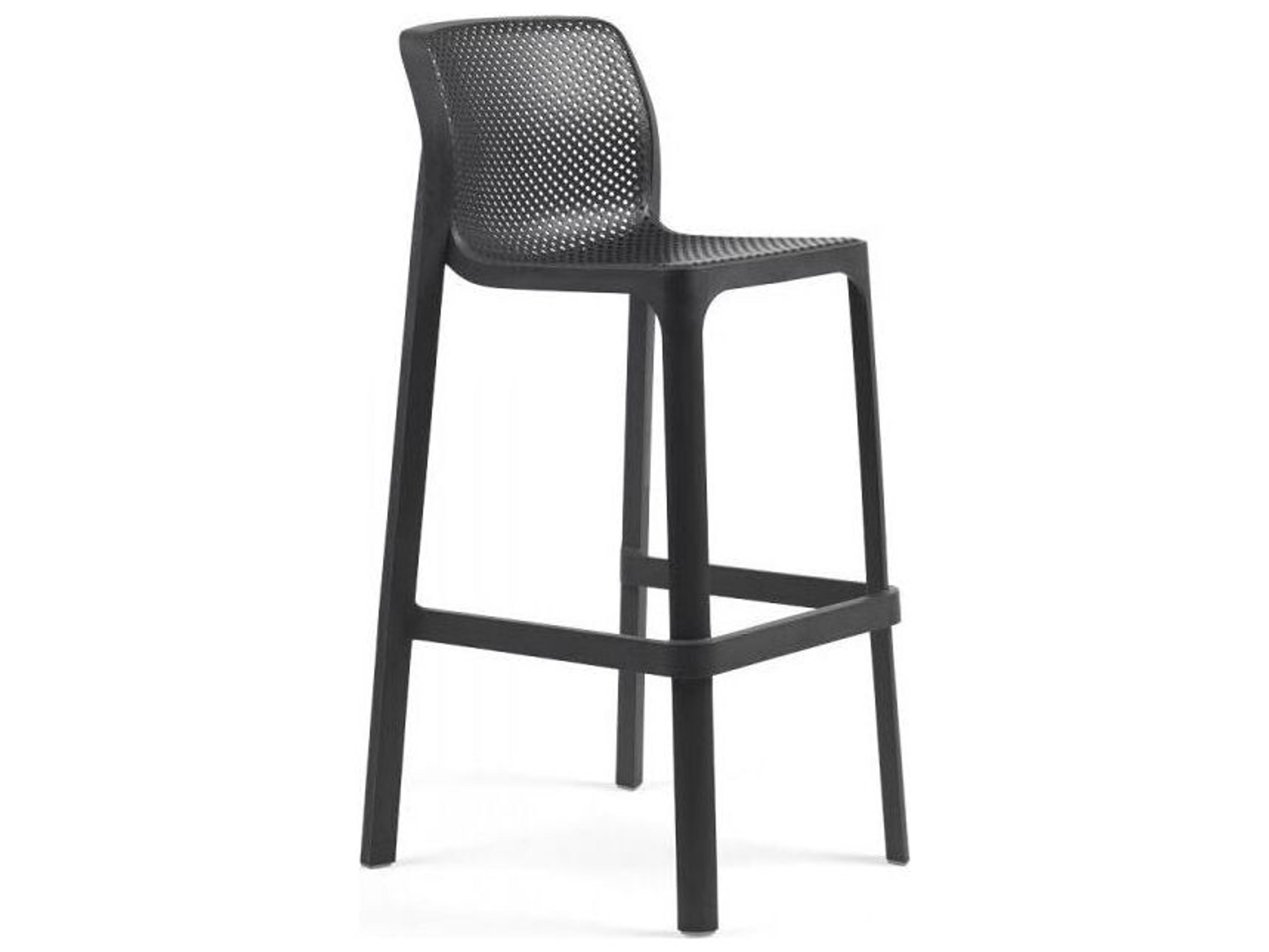NET Resin Antracite Outdoor Patio Bar Stool