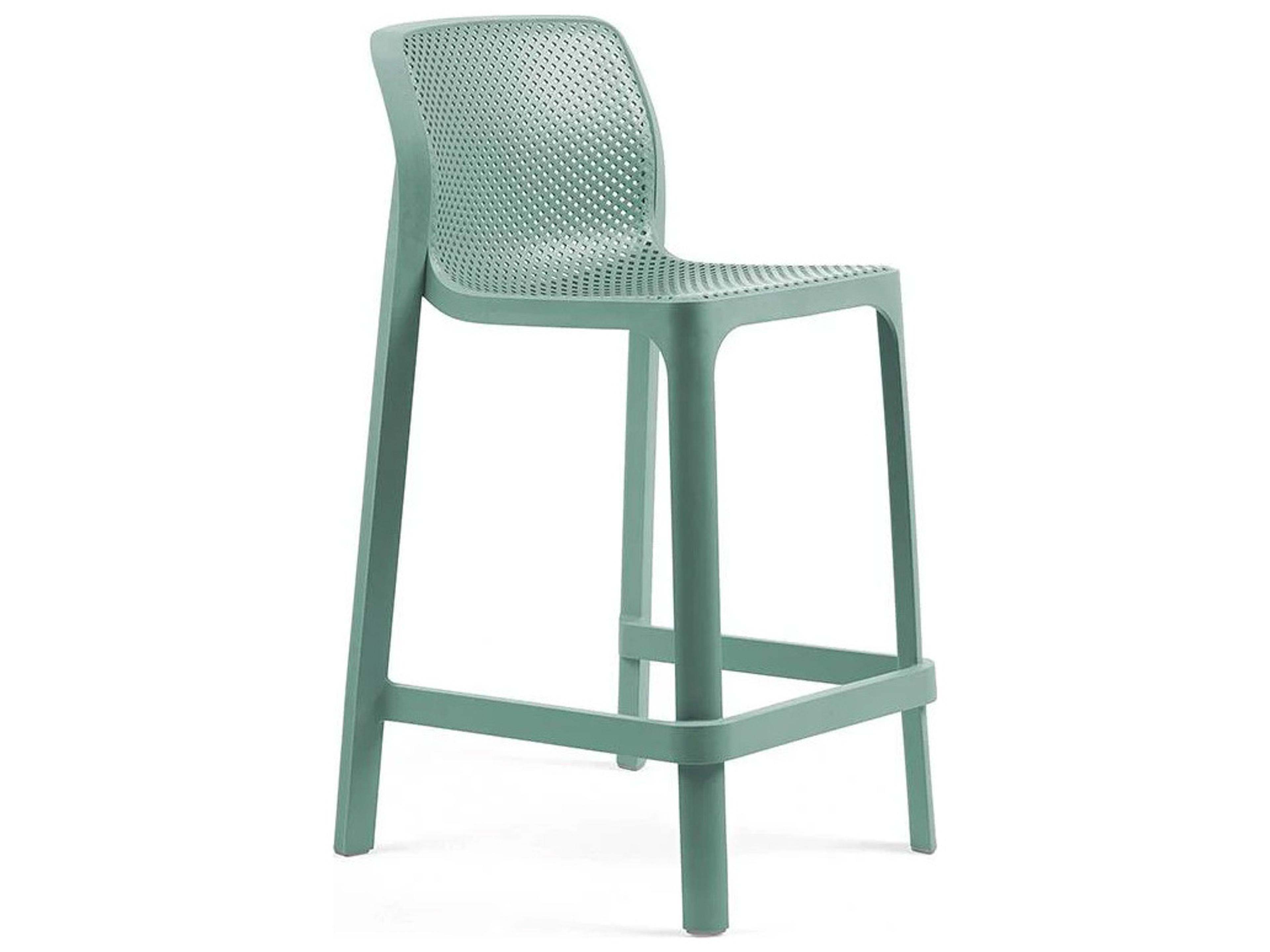 NET Resin Salice Stackable Patio Bar Stool Mini