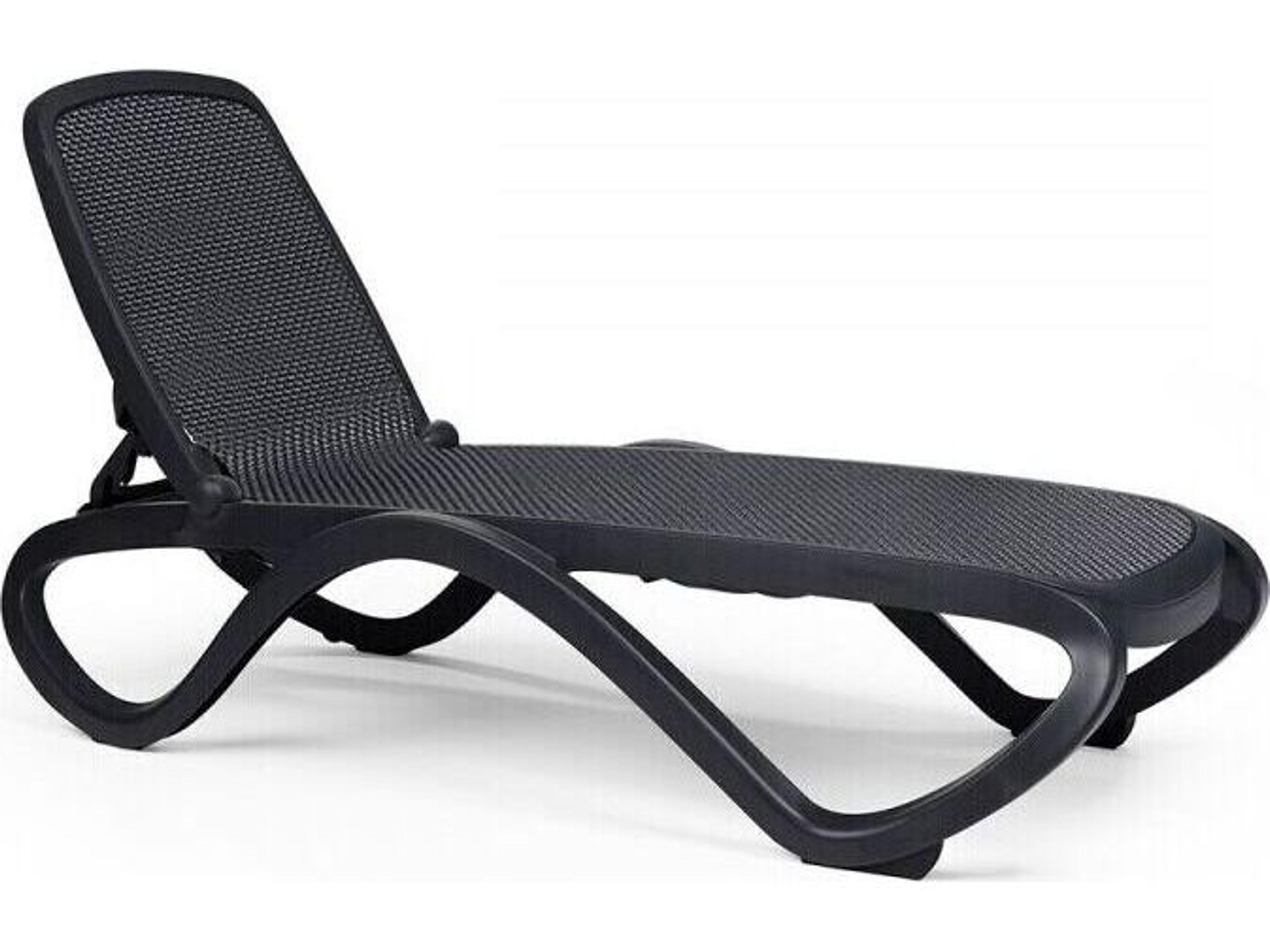 Omega Resin Antracite / Antracite Patio Chaise Lounge