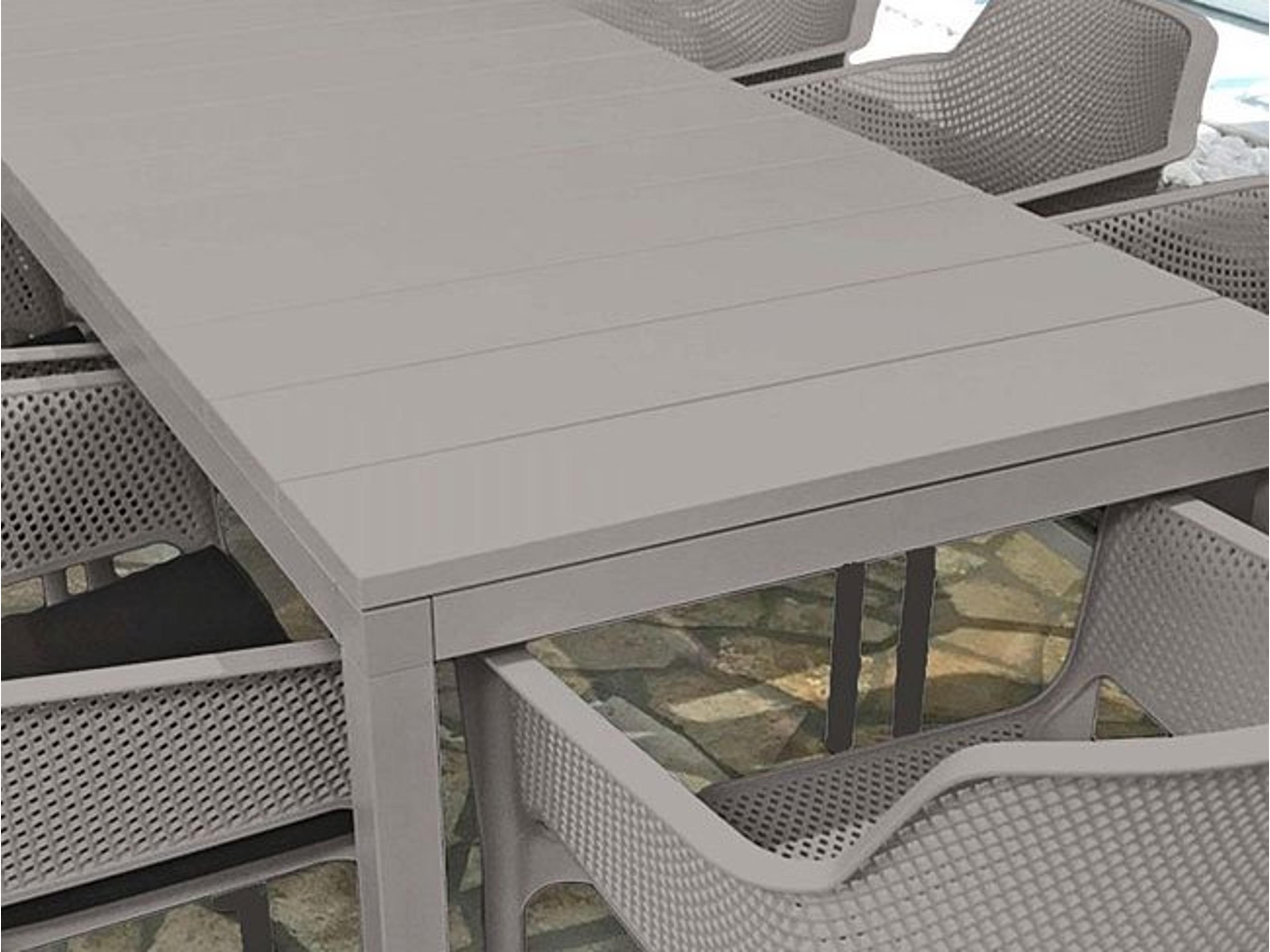 Nardi Rio Rectangular Extendable Outdoor Patio Dining Table