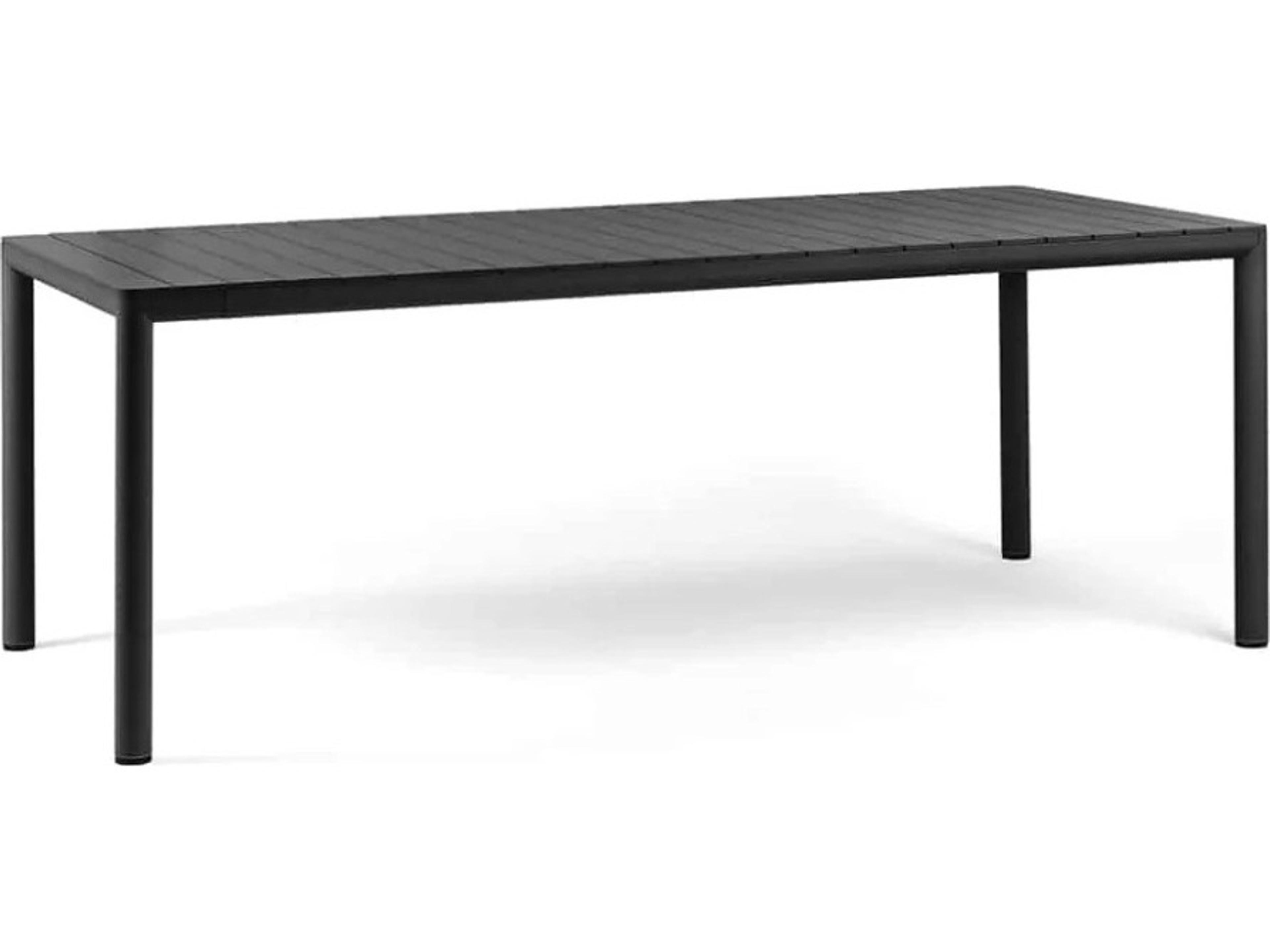Tevere Antracite Aluminum Rectangular Dining Table