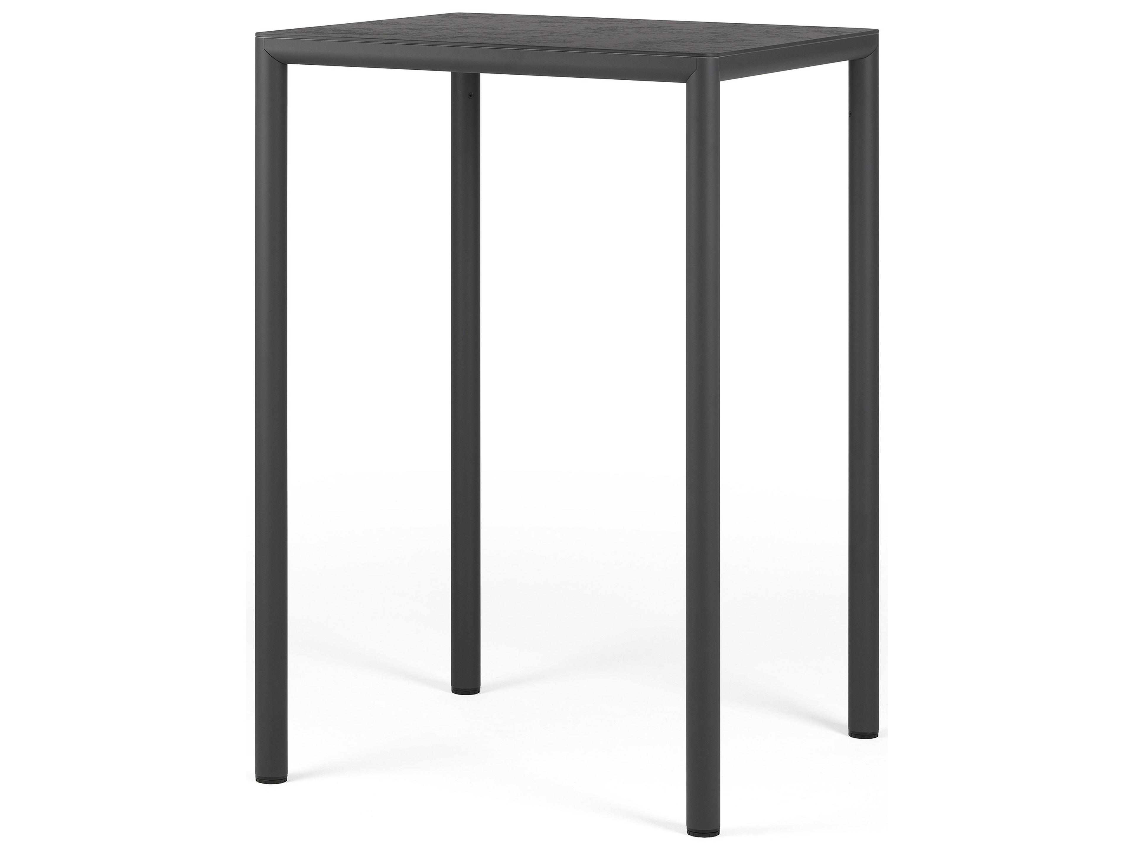 Net Antracite Resin Square Bar Table