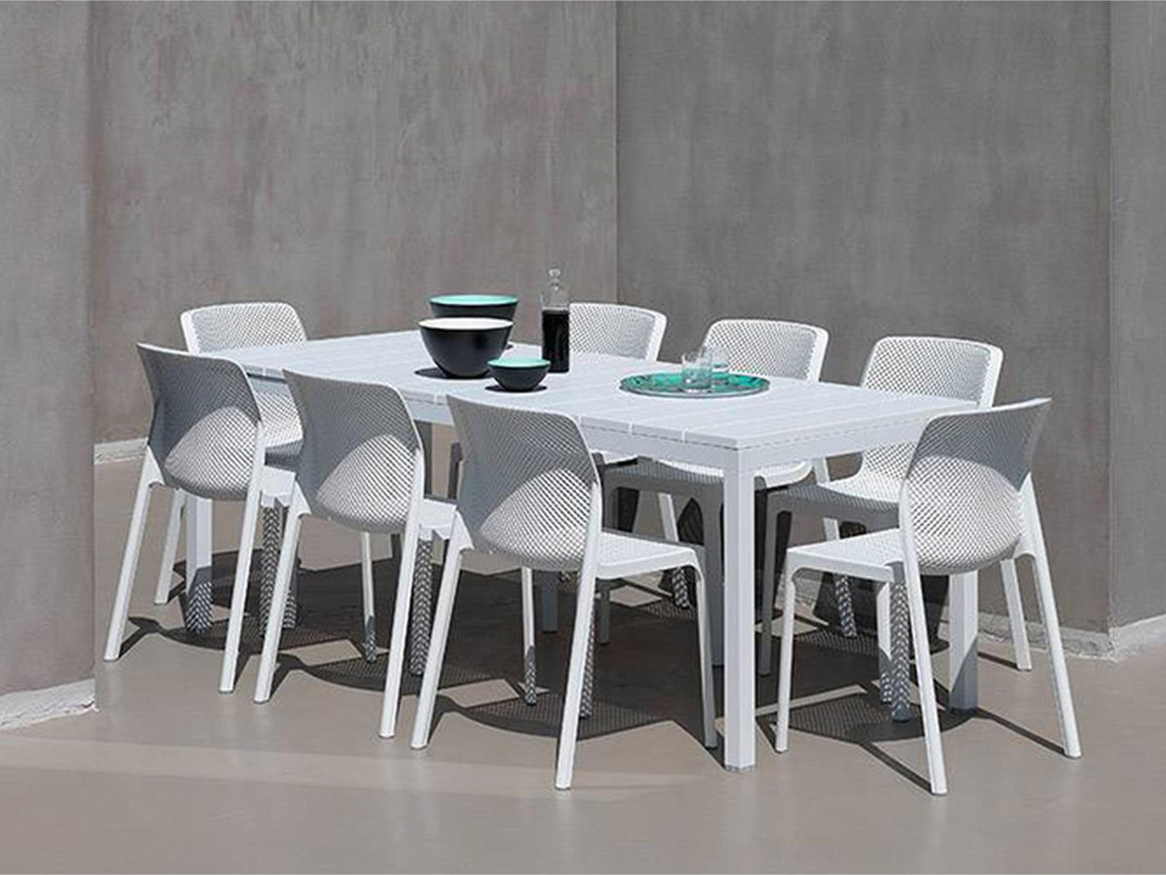 Bit Resin Bianco Outdoor Dining Set