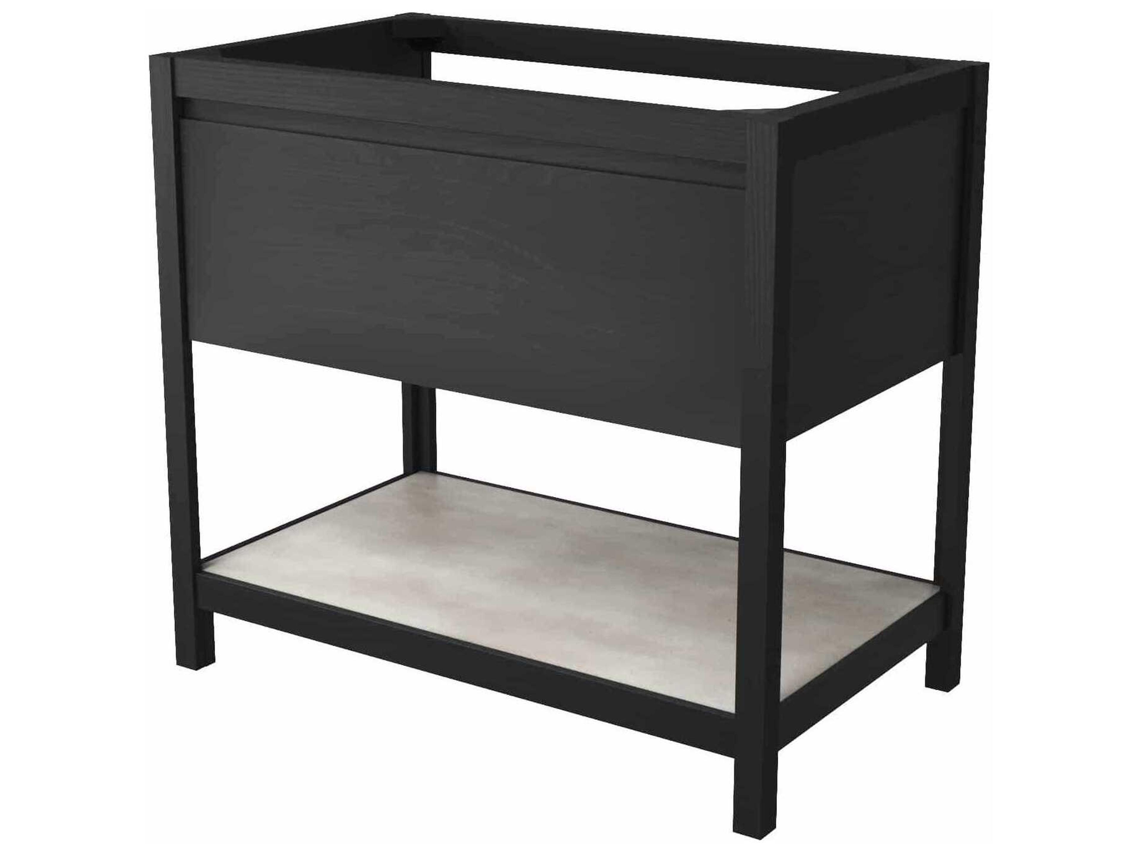 Solace Midnight 36" Vanity Base with Ash Shelf