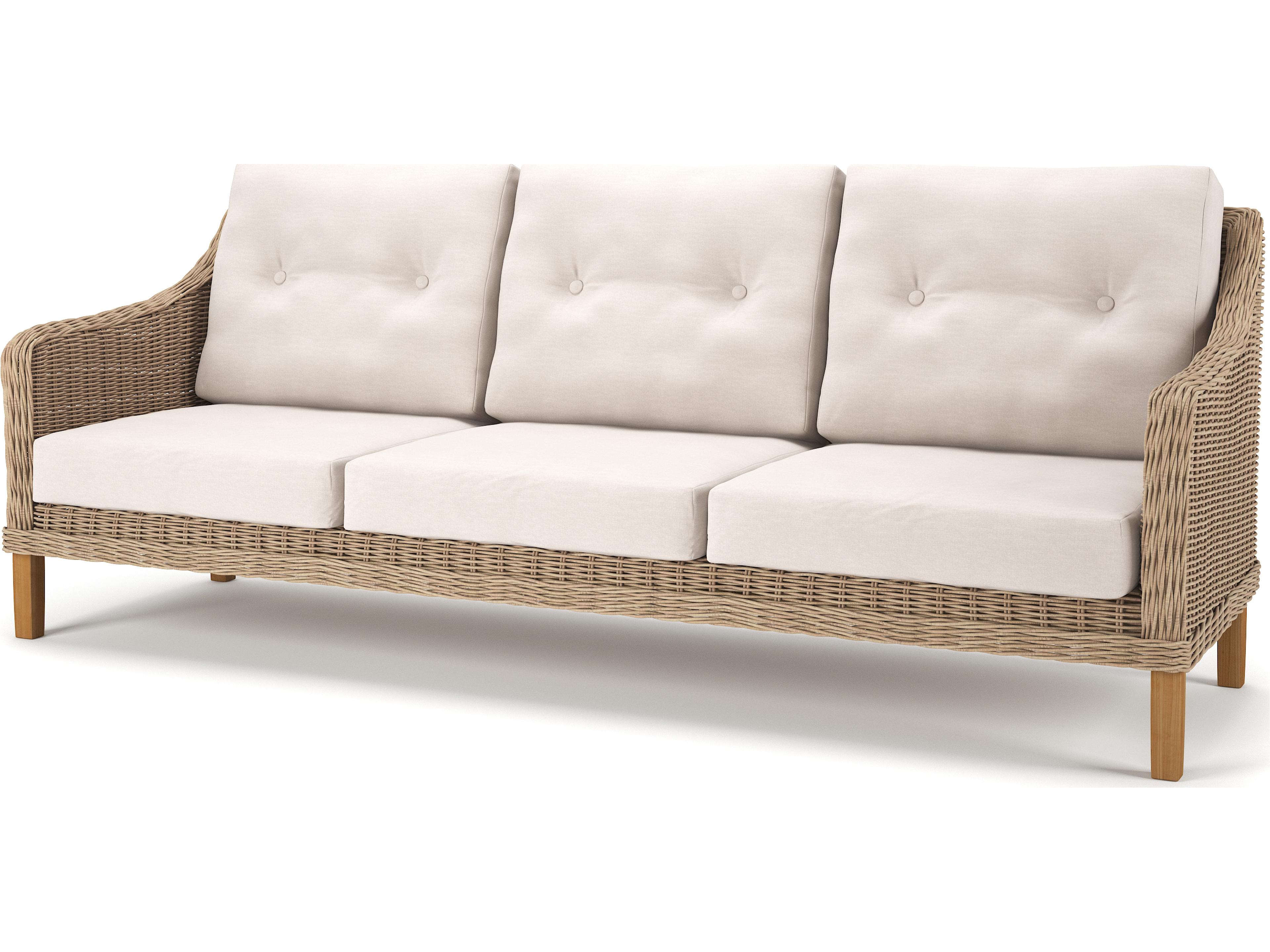 Forever Patio Carlisle Wicker Alabaster Sofa