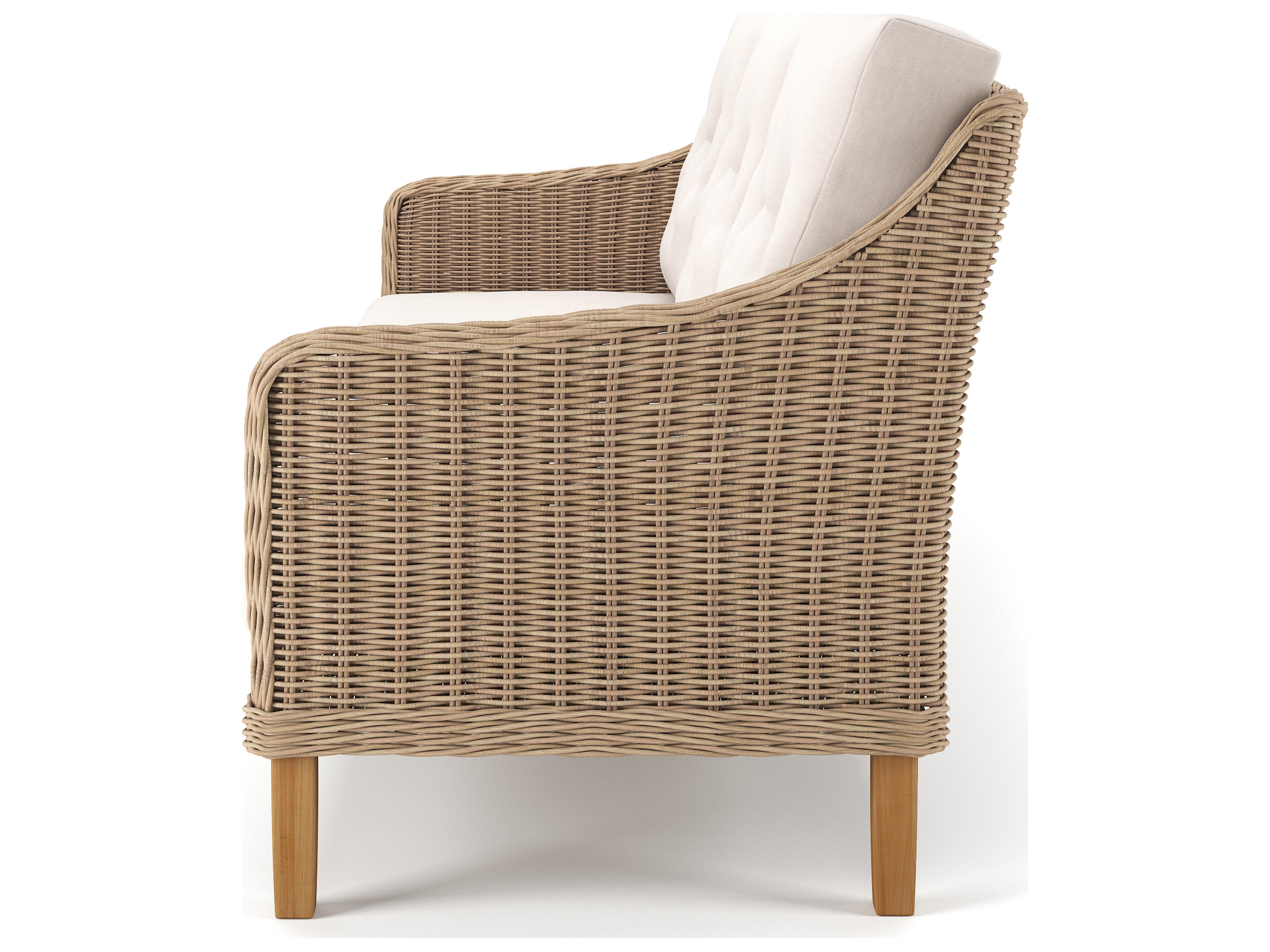 Forever Patio Carlisle Wicker Alabaster Sofa