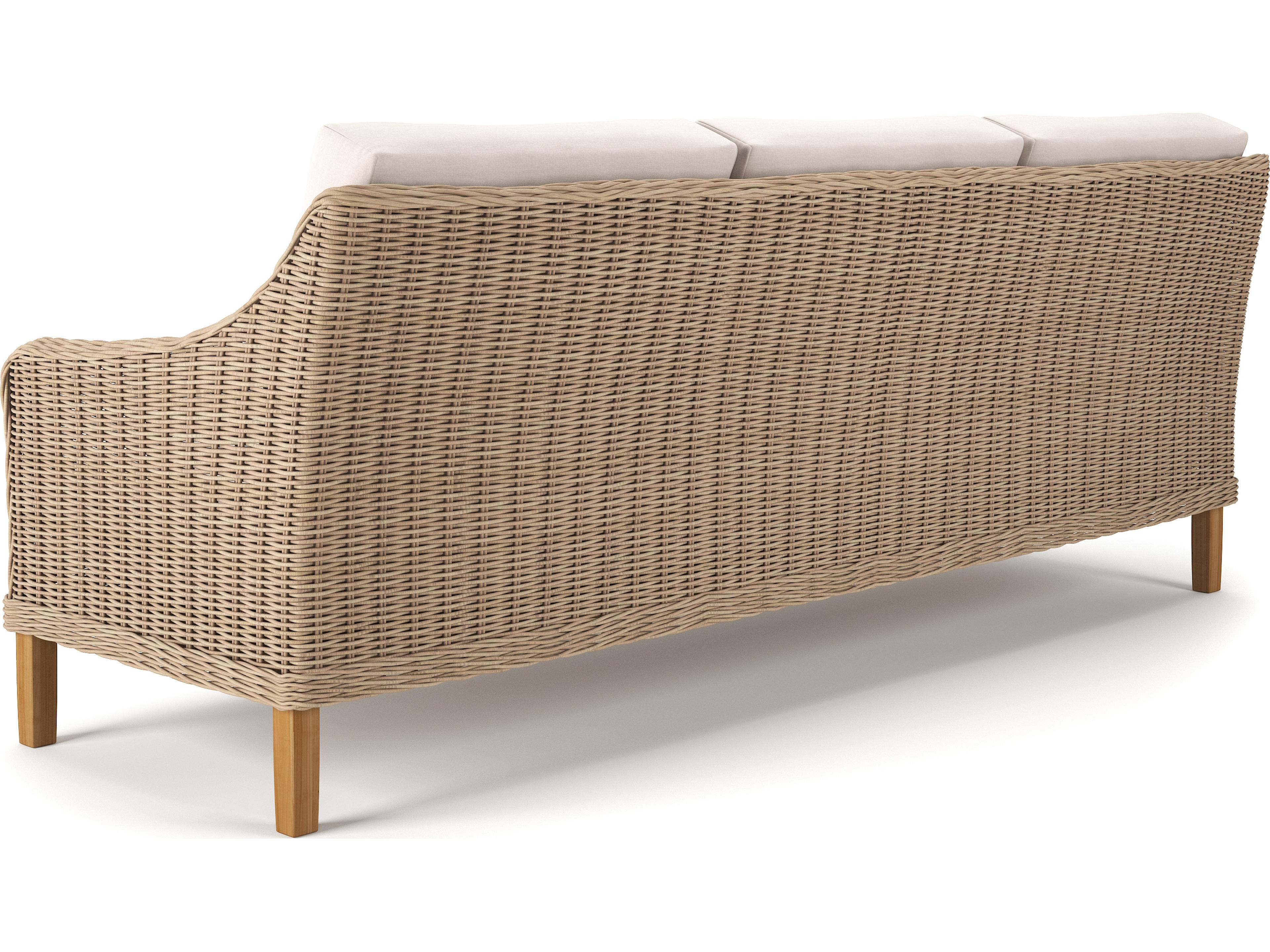 Forever Patio Carlisle Wicker Alabaster Sofa