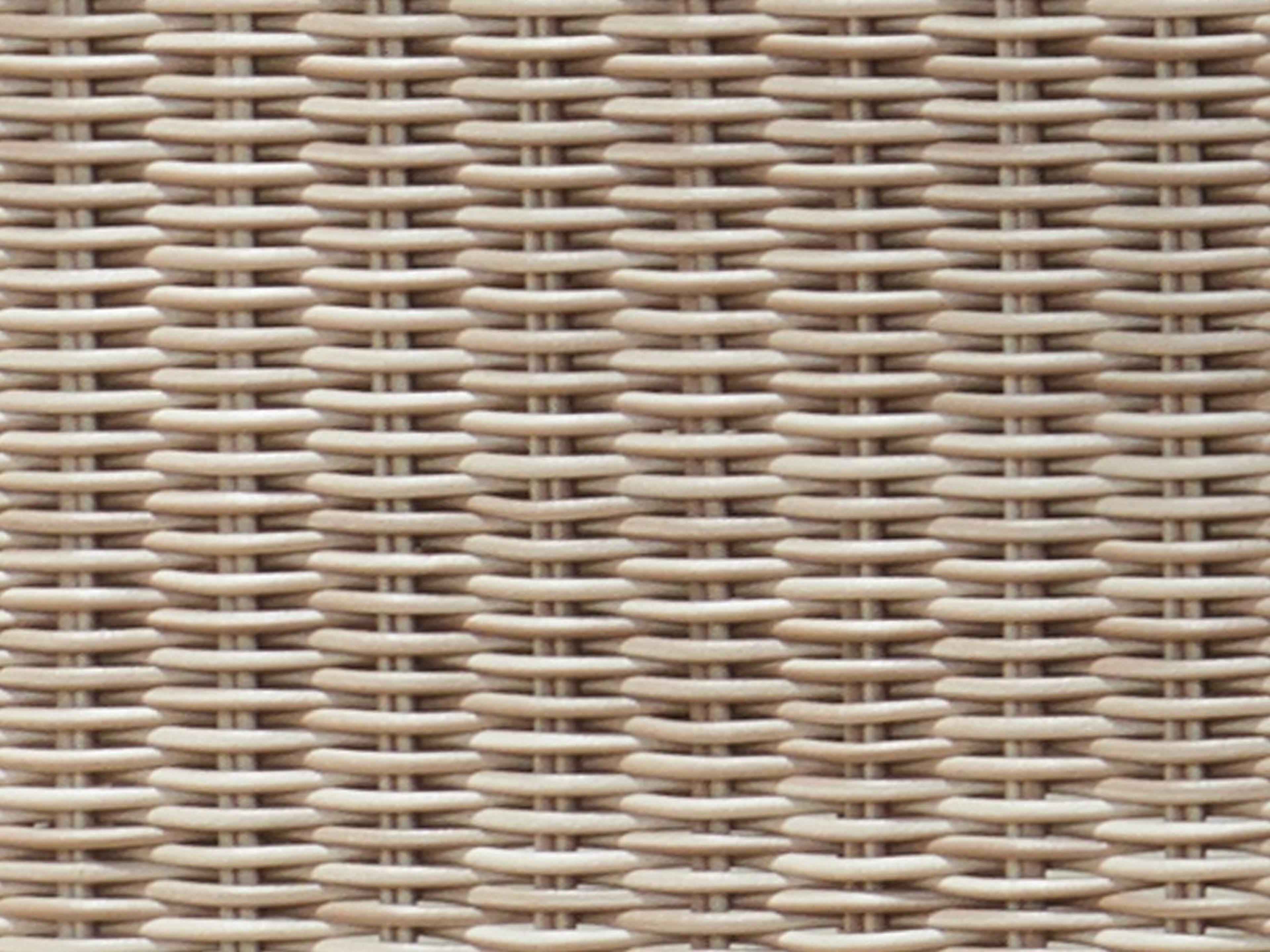 Forever Patio Carlisle Wicker Alabaster Round Glass Top Rotating Chat Table