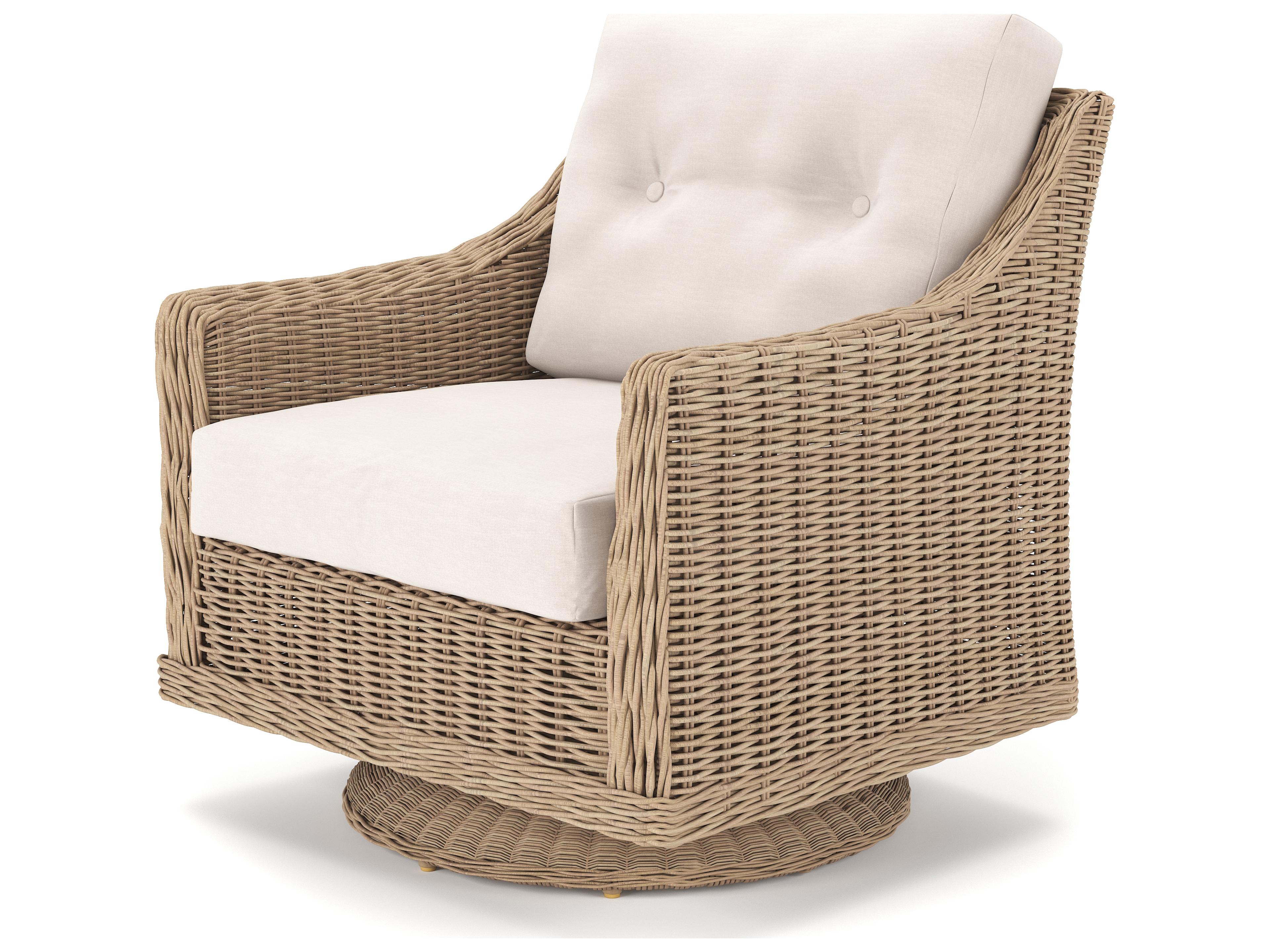 Forever Patio Carlisle Wicker Alabaster Swivel Rocker Lounge Chair