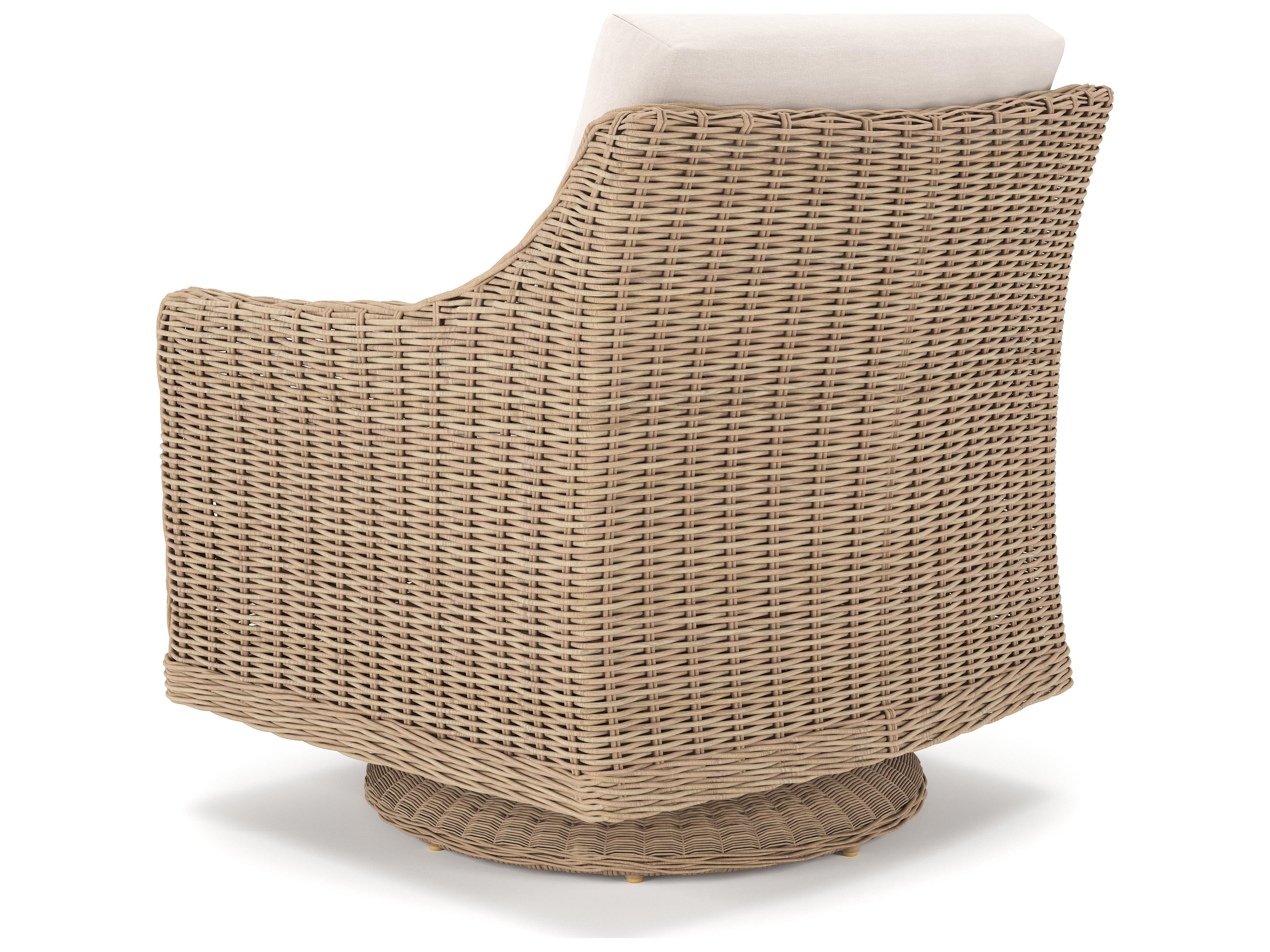 Forever Patio Carlisle Wicker Alabaster Swivel Rocker Lounge Chair