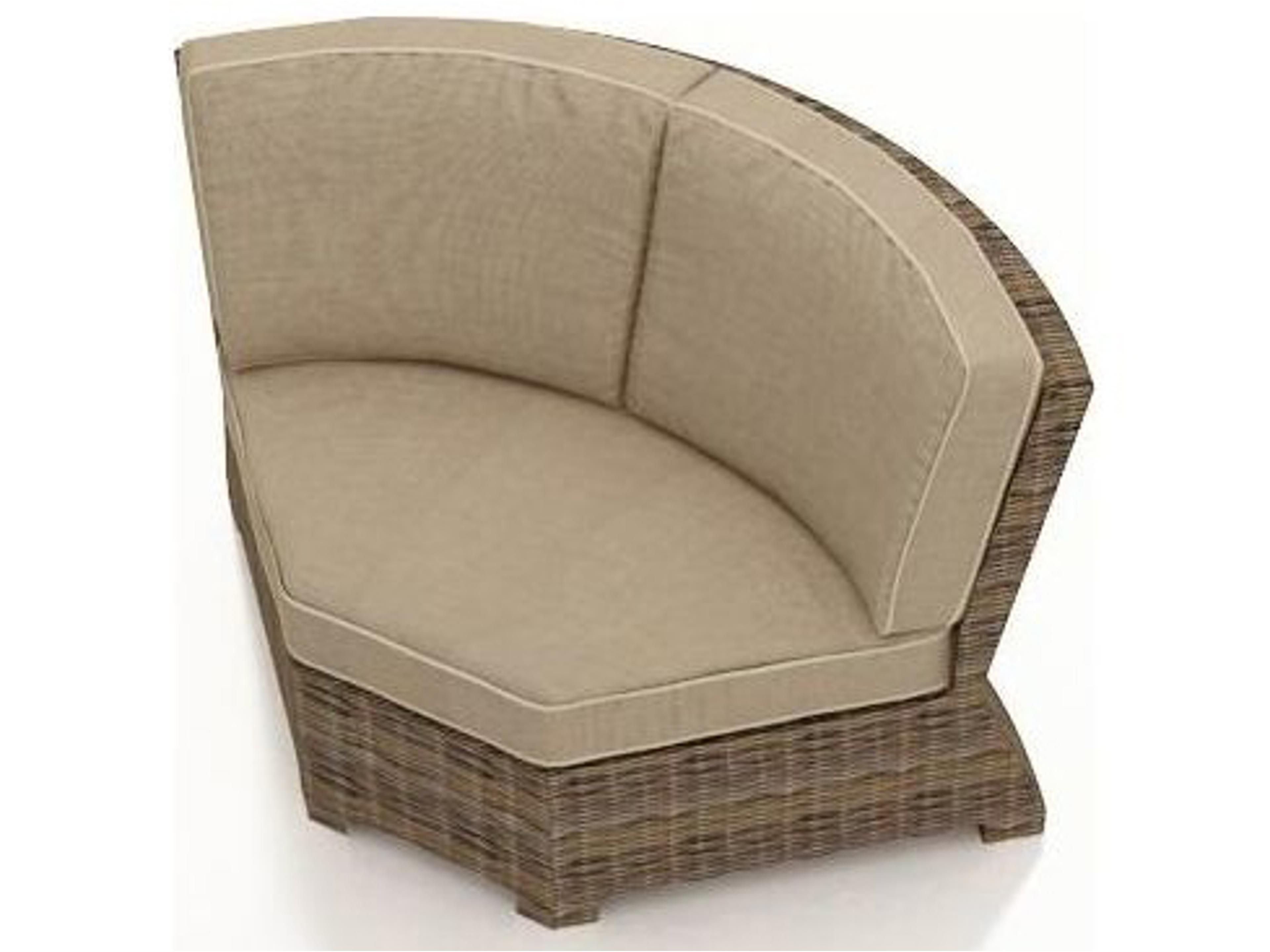 Cypress Wicker Heather Thick 45 Degree Corner Lounge Chair