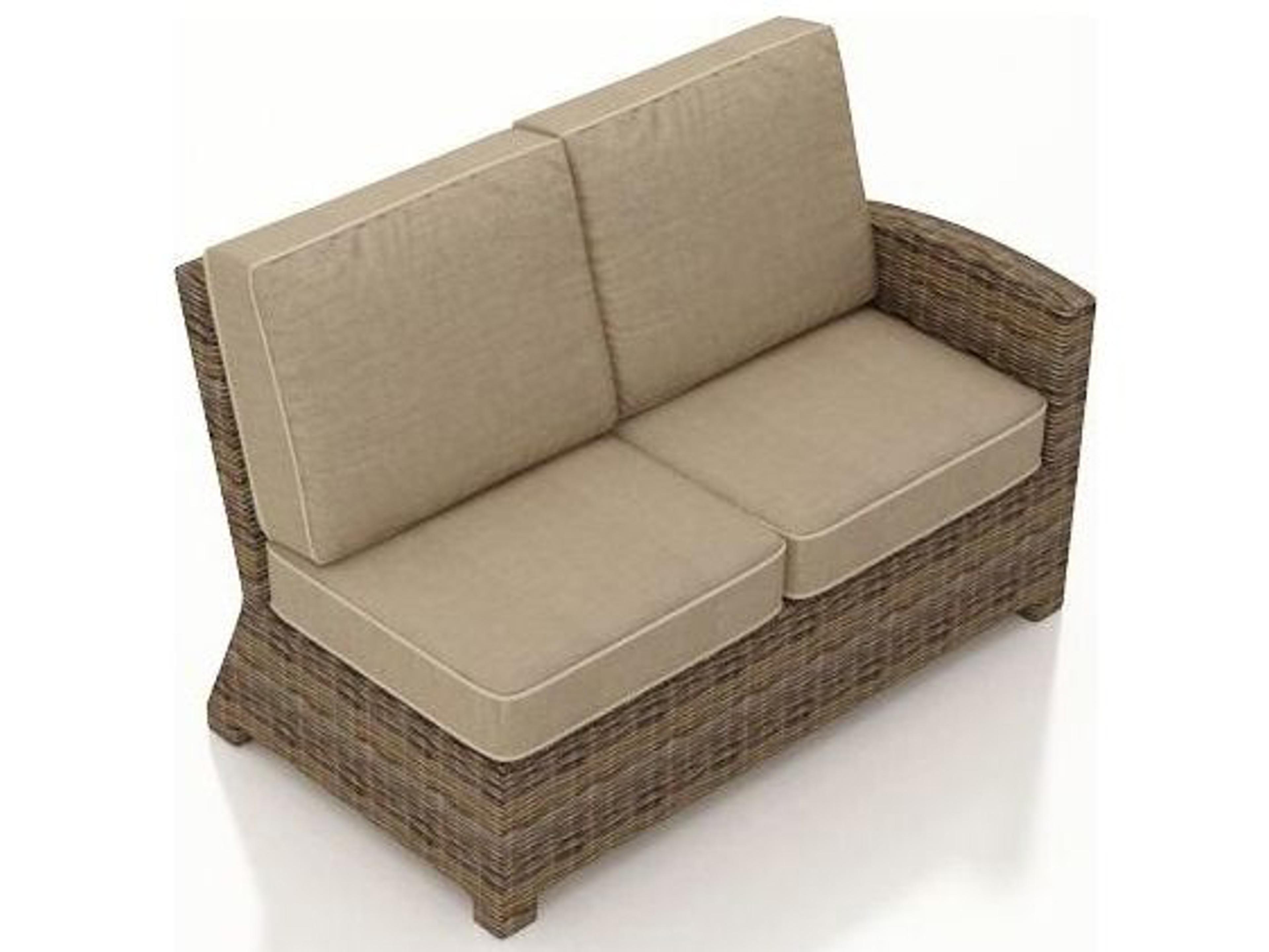 Cypress Wicker Heather Thick Right Arm Facing Loveseat