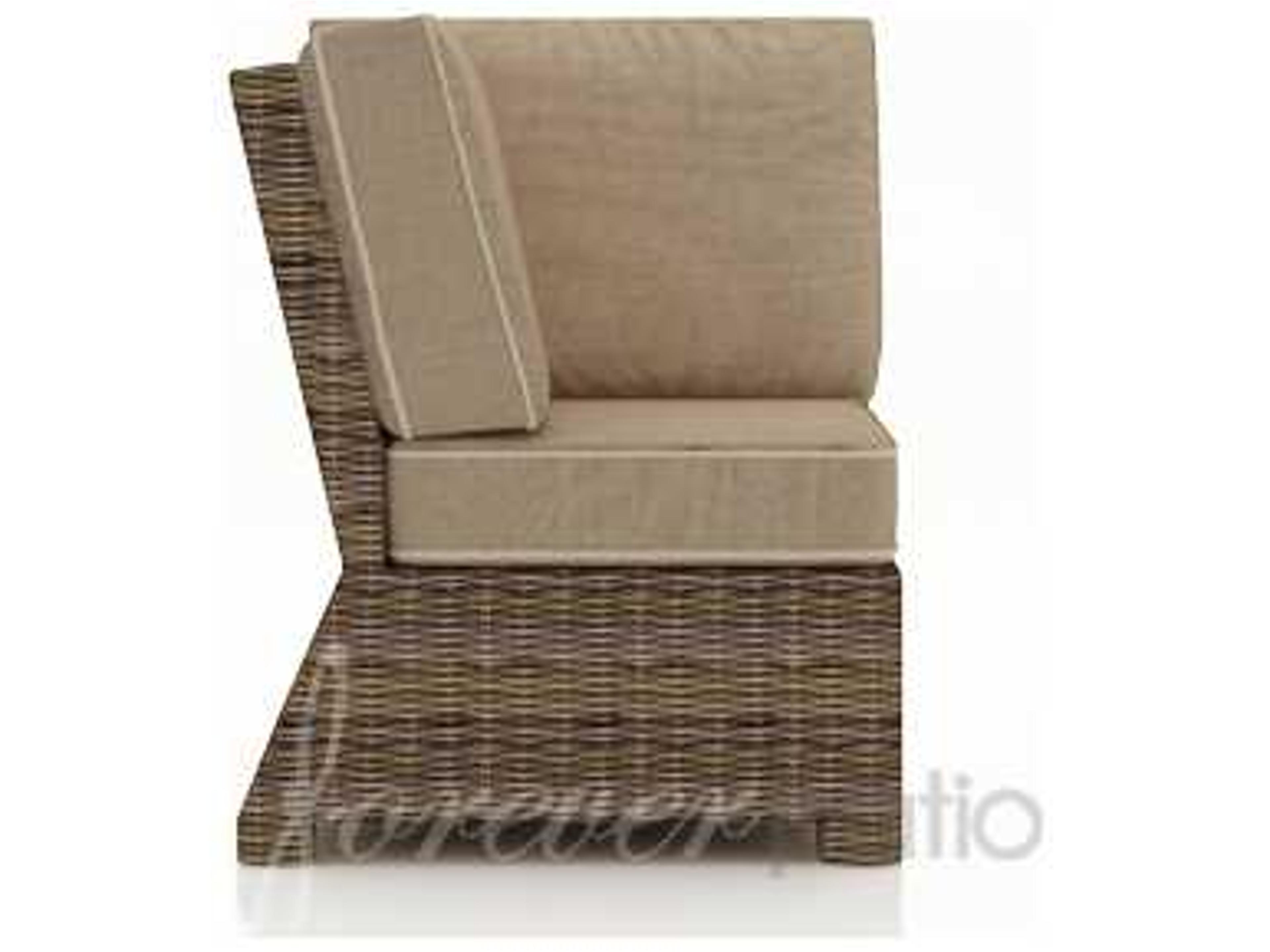 Forever Patio Cypress Wicker Heather Thick Corner Lounge Chair