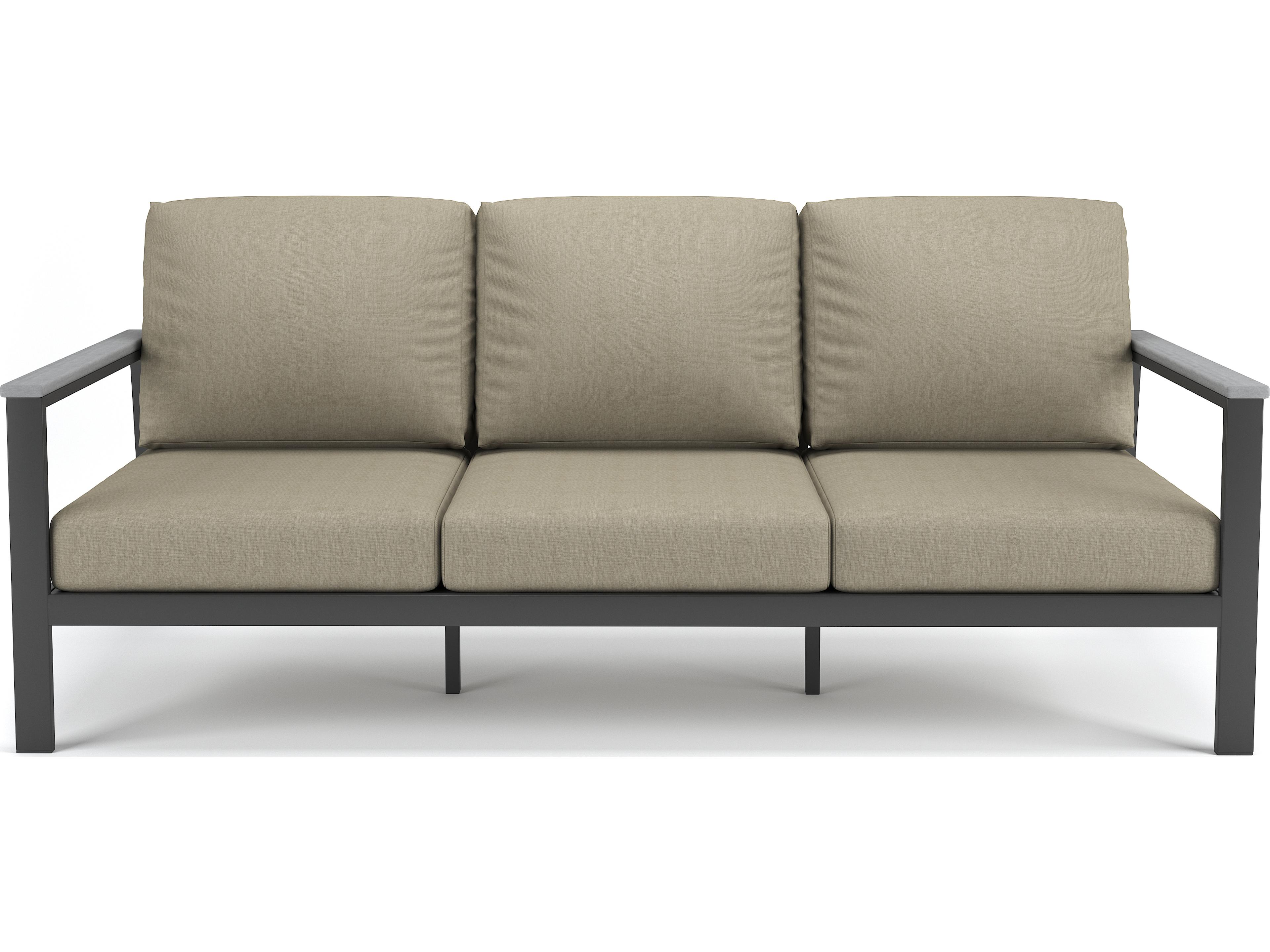 Hanover Slat Aluminum Sofa with Polytuf Arm