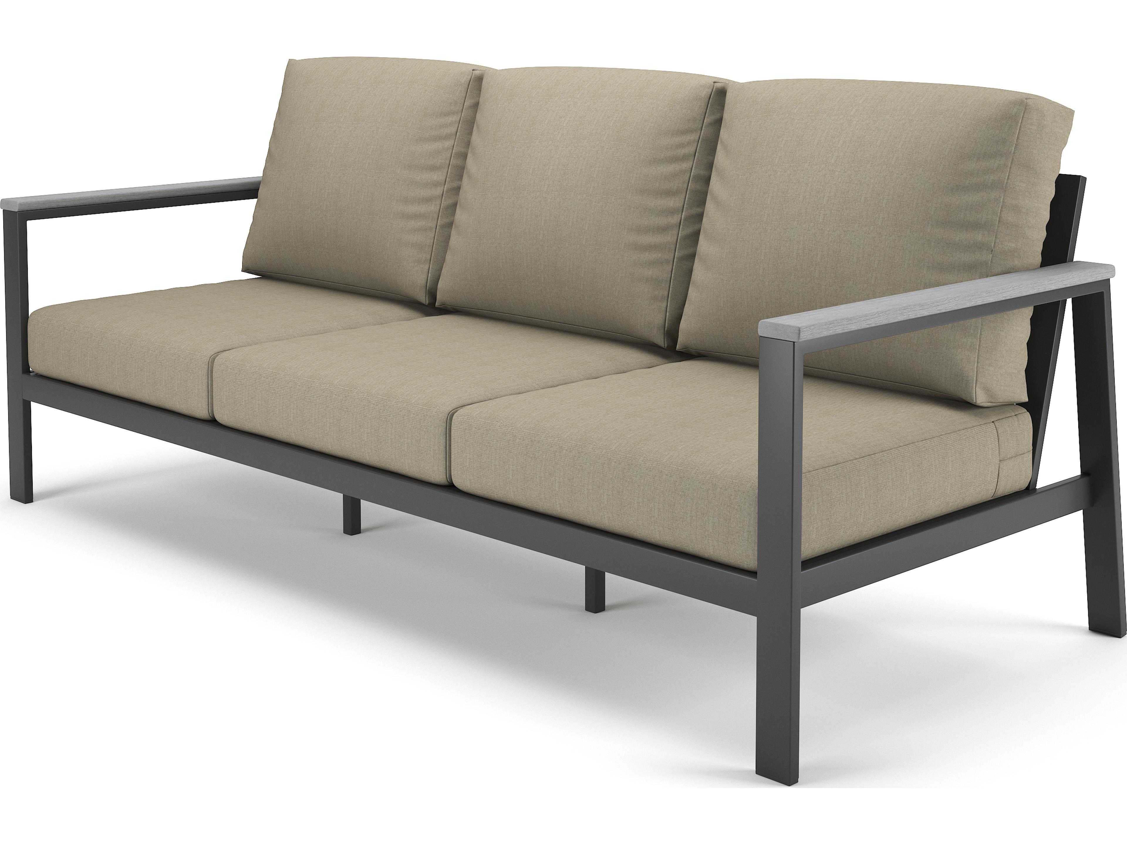 Forever Patio Hanover Slat Aluminum Sofa with Polytuf Arm