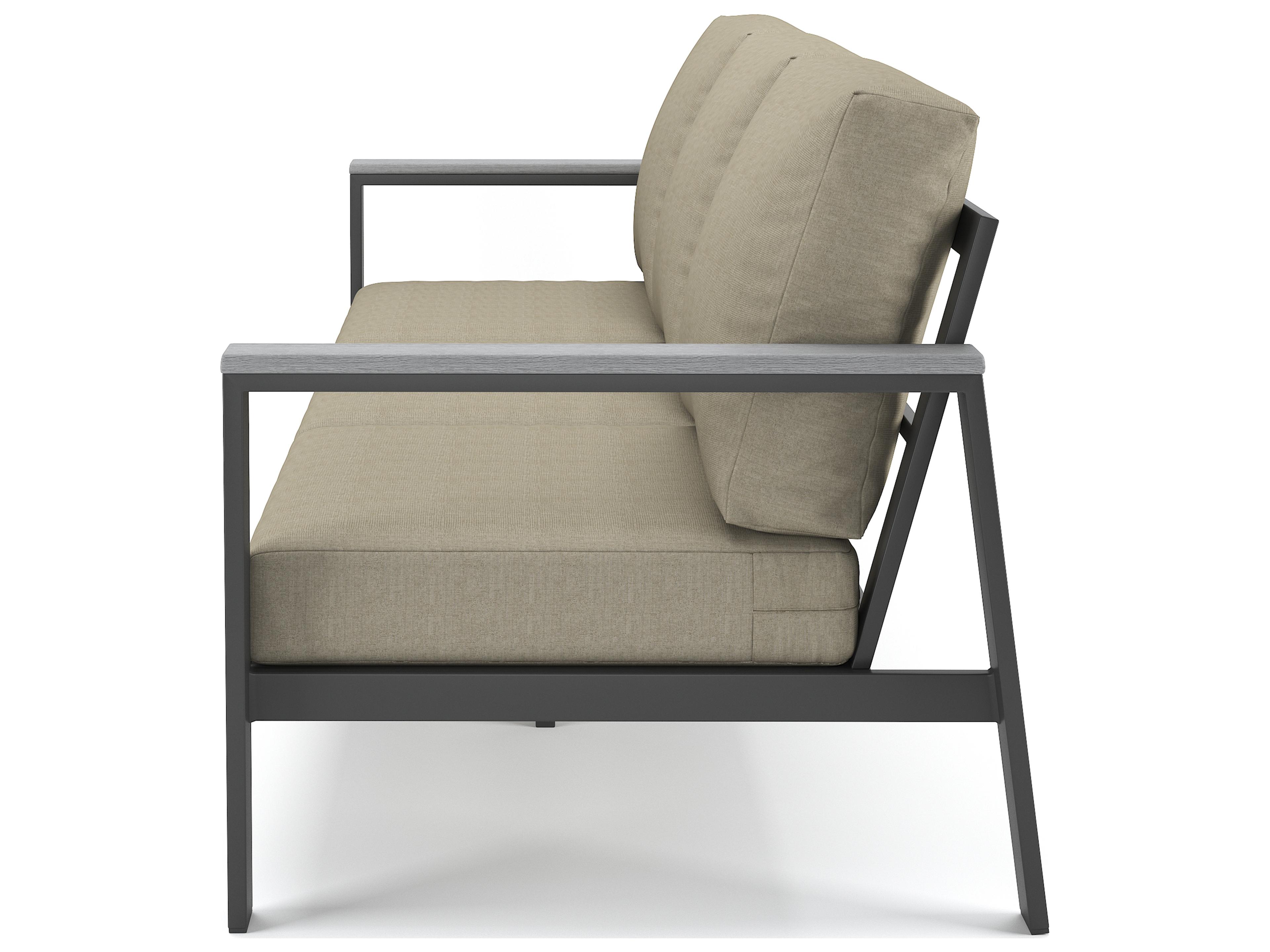 Forever Patio Hanover Slat Aluminum Sofa with Polytuf Arm