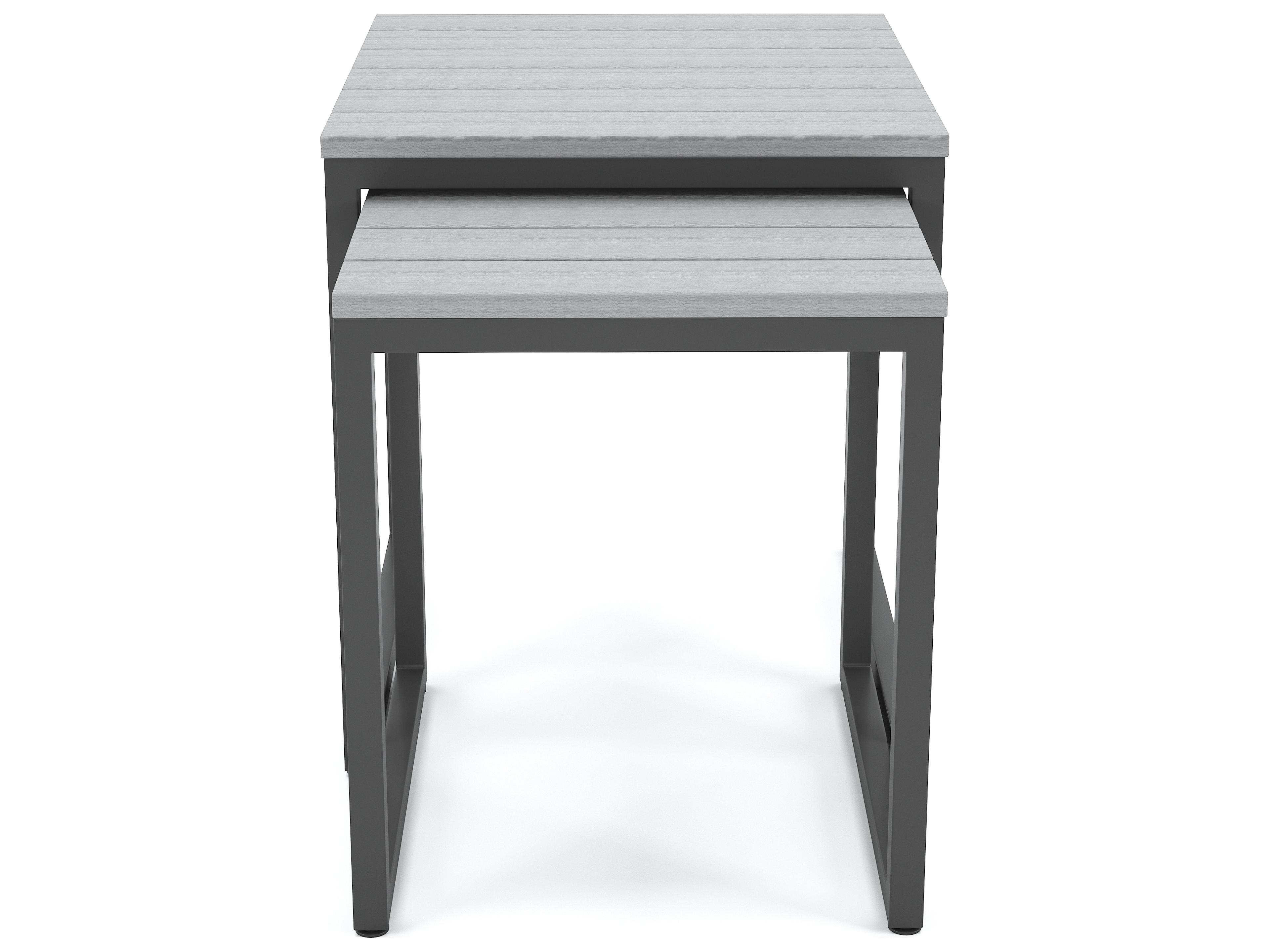 Forever Patio Hanover Slat Aluminum Brown Nesting Tables